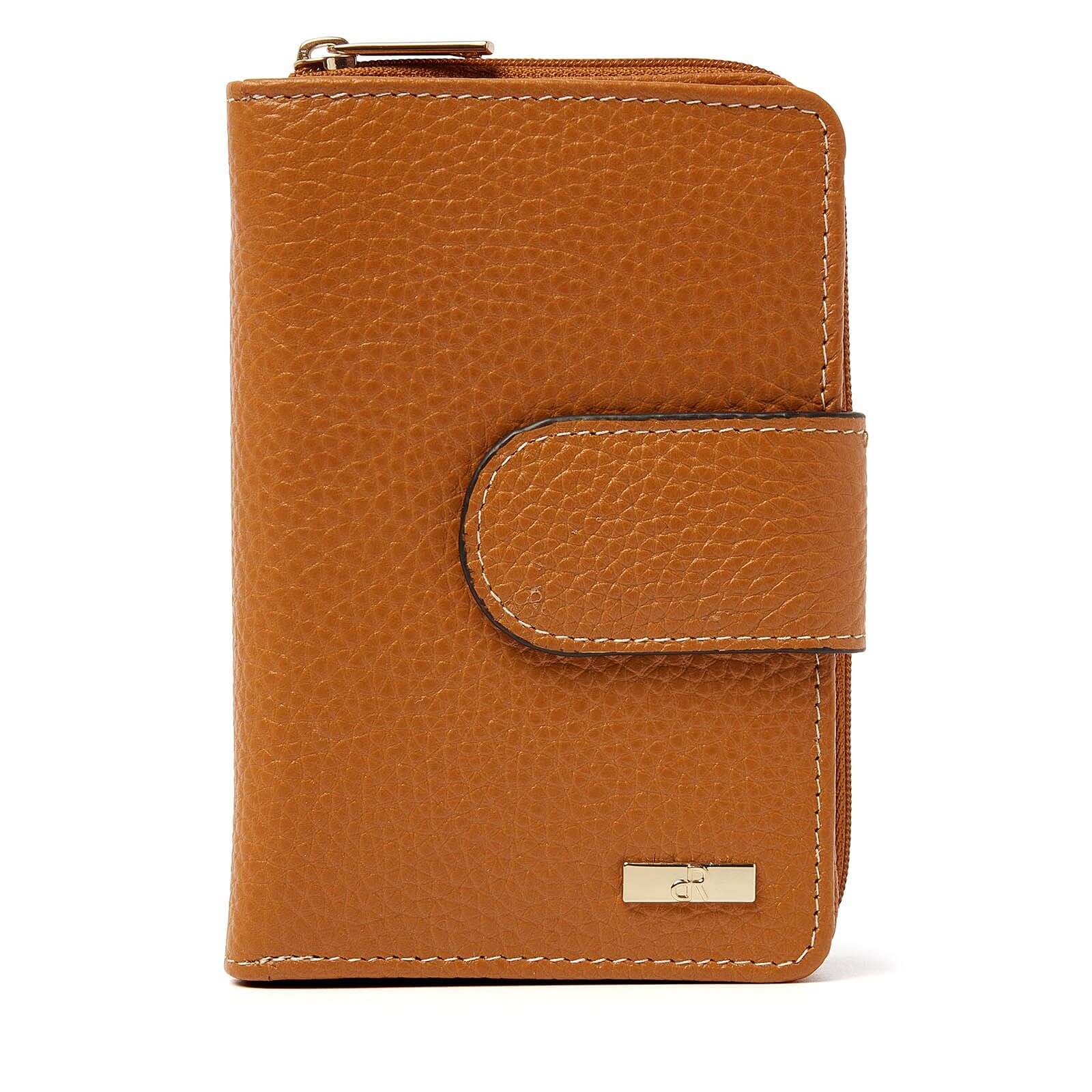 dR Amsterdam leren portemonnee Mint voor dames 110123 oranje