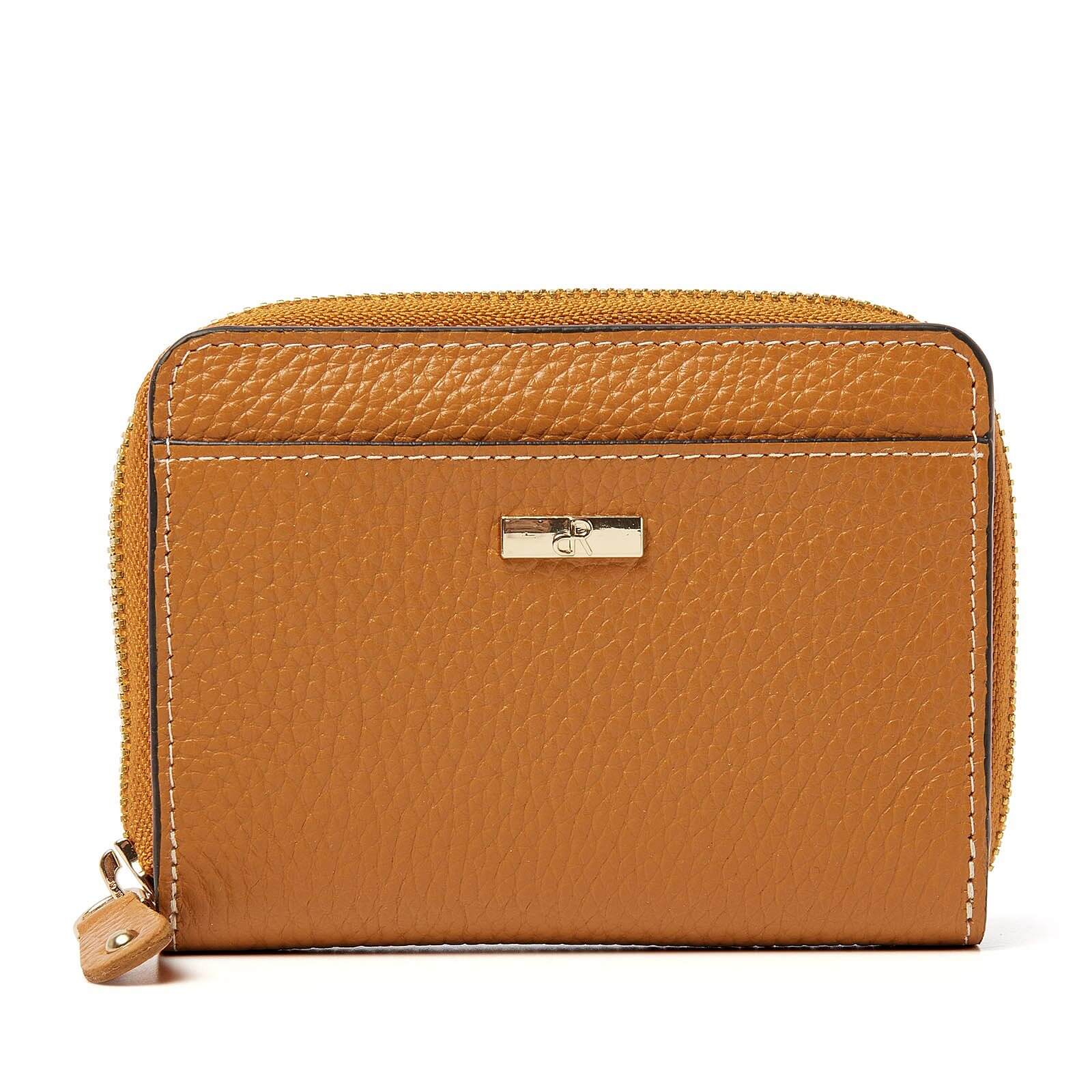 dR Amsterdam leren portemonnee Mint voor dames 110184 oranje
