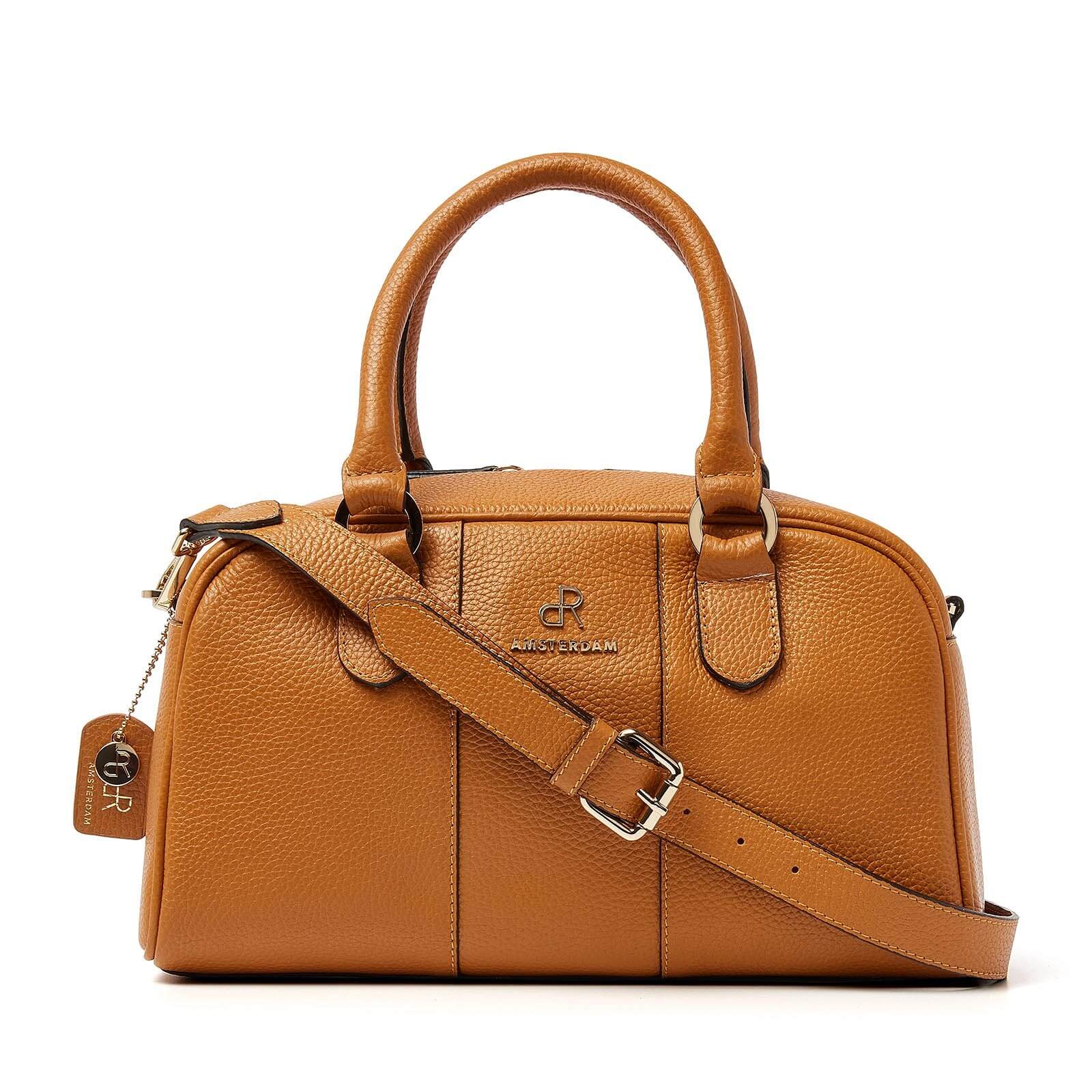 dR Amsterdam leren handtas Mint voor dames 1103717 oranje