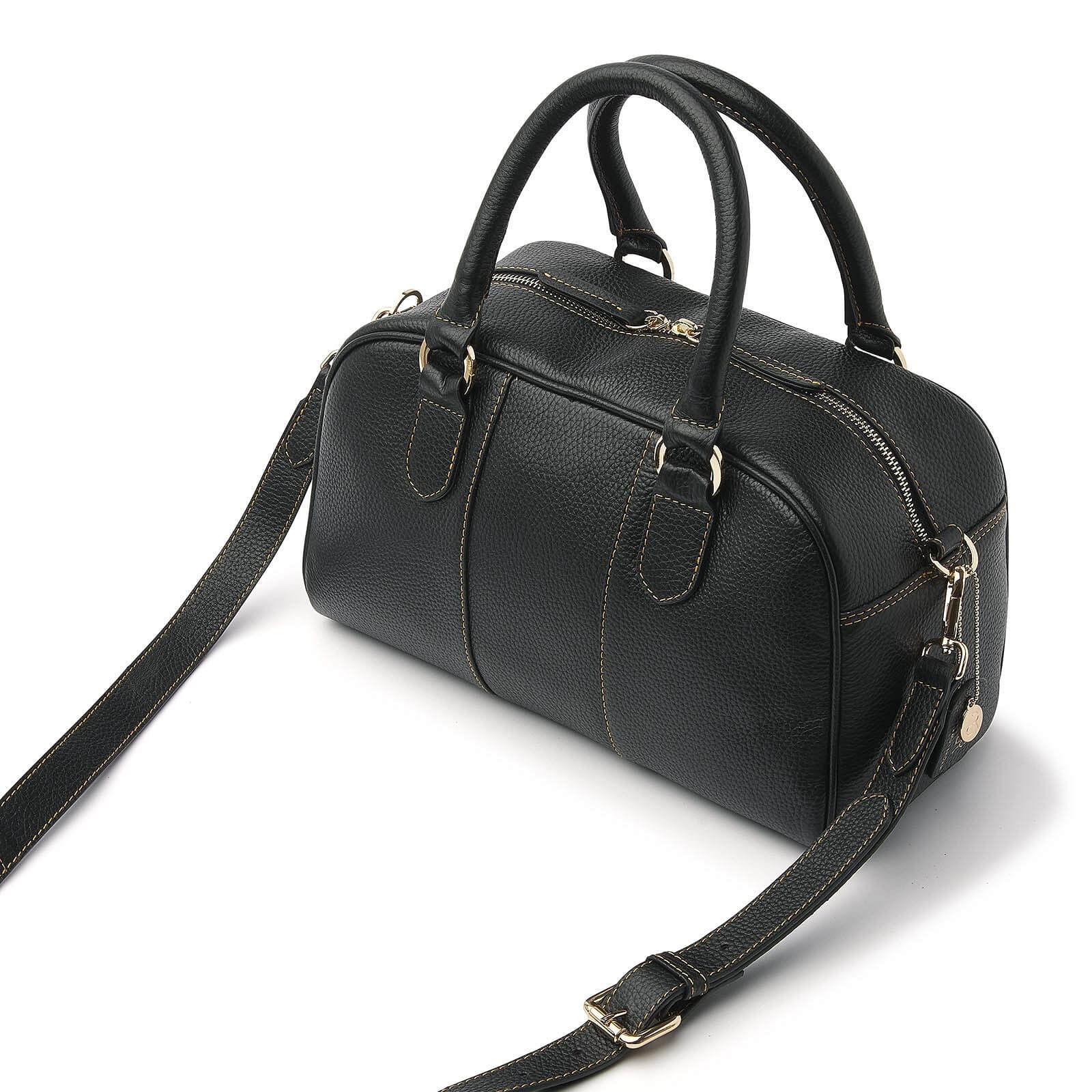 dR Amsterdam leren handtas Mint voor dames 1103717 zwart achterkant