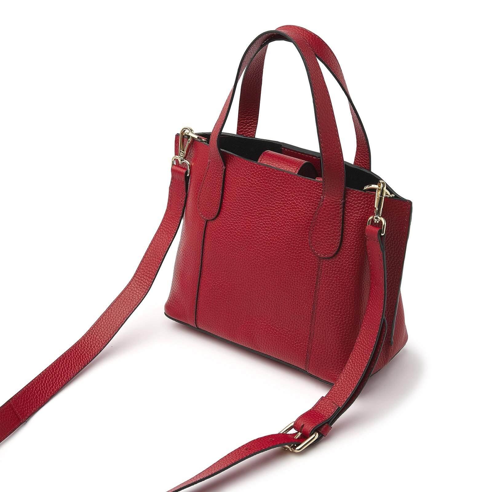 dR Amsterdam leren handtas Mint voor dames 1103729 rood achterkant