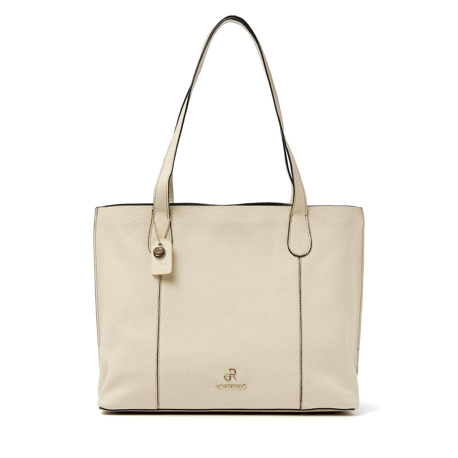 dR Amsterdam leren shopper Mint voor dames 1103730 beige