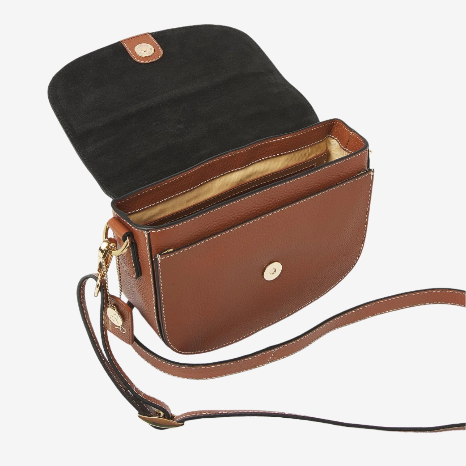 dR Amsterdam handtassen dames Mint 1103780 mocha binnenkant