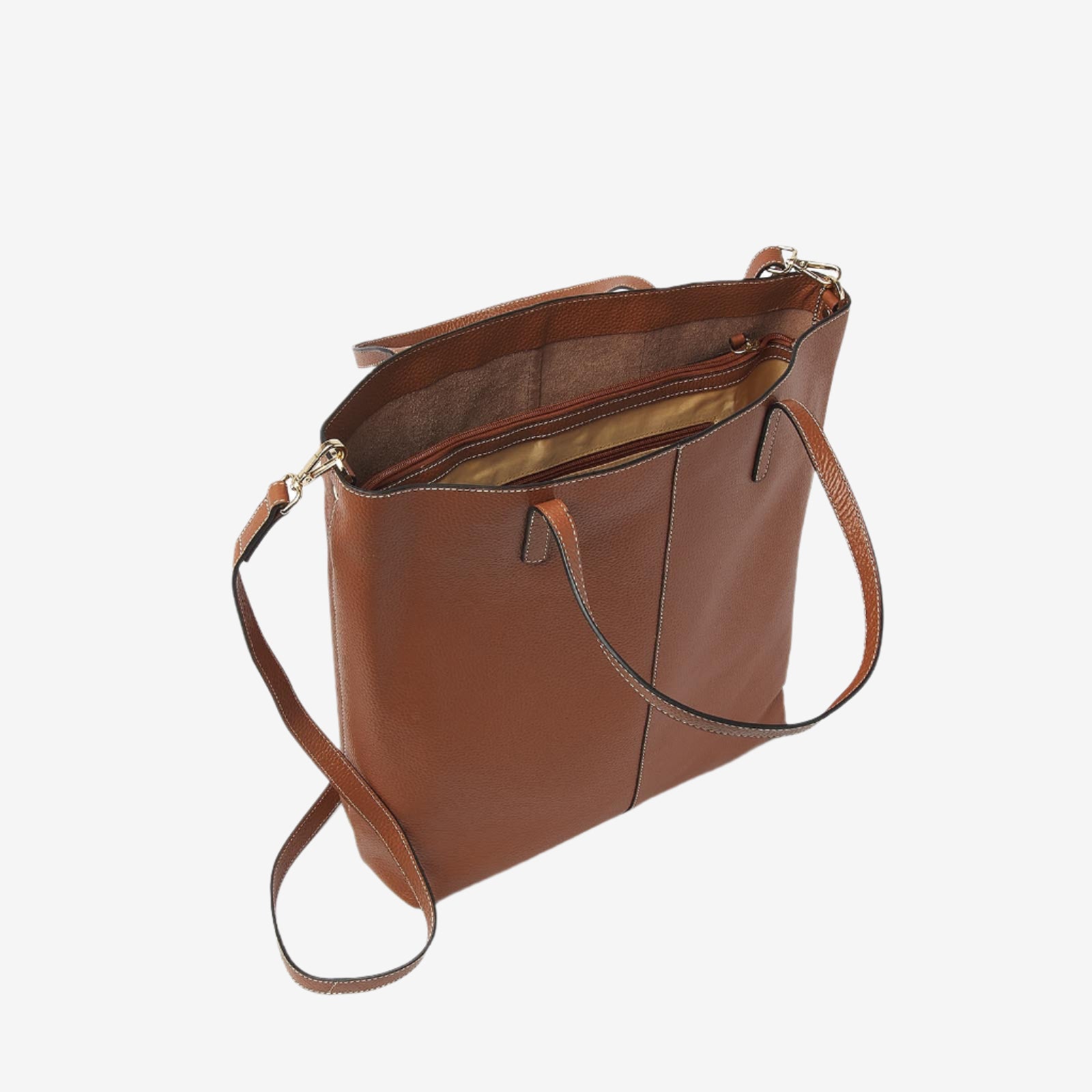 dR Amsterdam shoppers dames Mint 1103782 mocha binnenkant