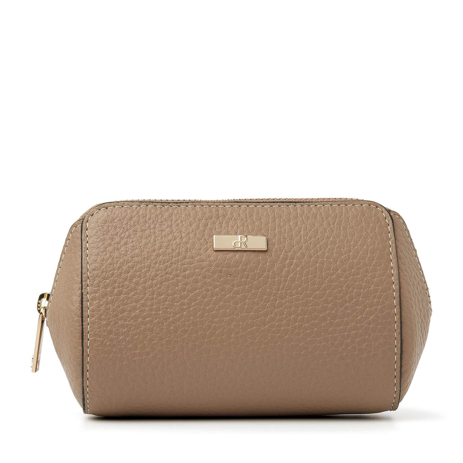 dR Amsterdam leren Make-up Tasje Mint voor dames 110631 taupe