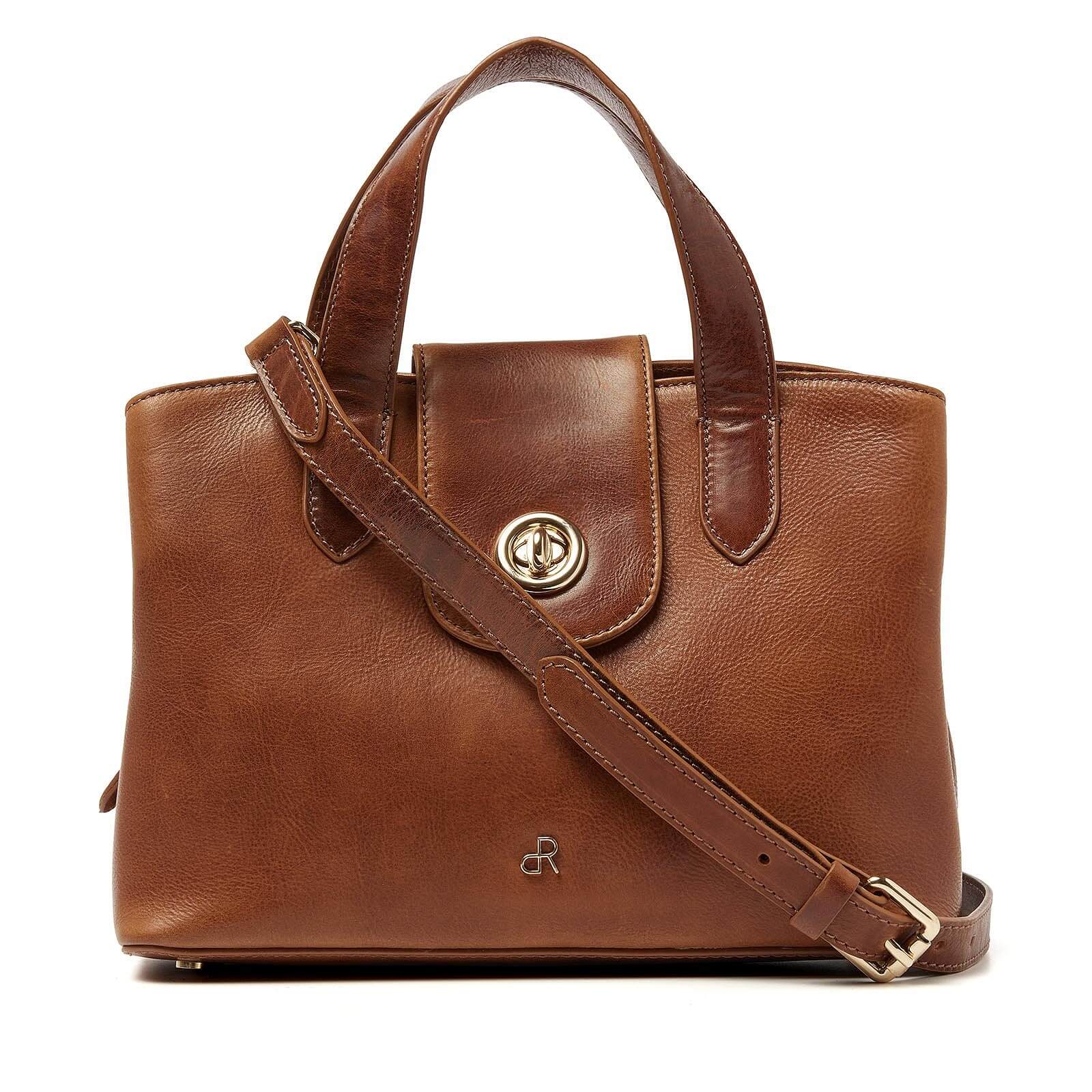 dR Amsterdam leren handtas Milan voor dames 283701 cognac