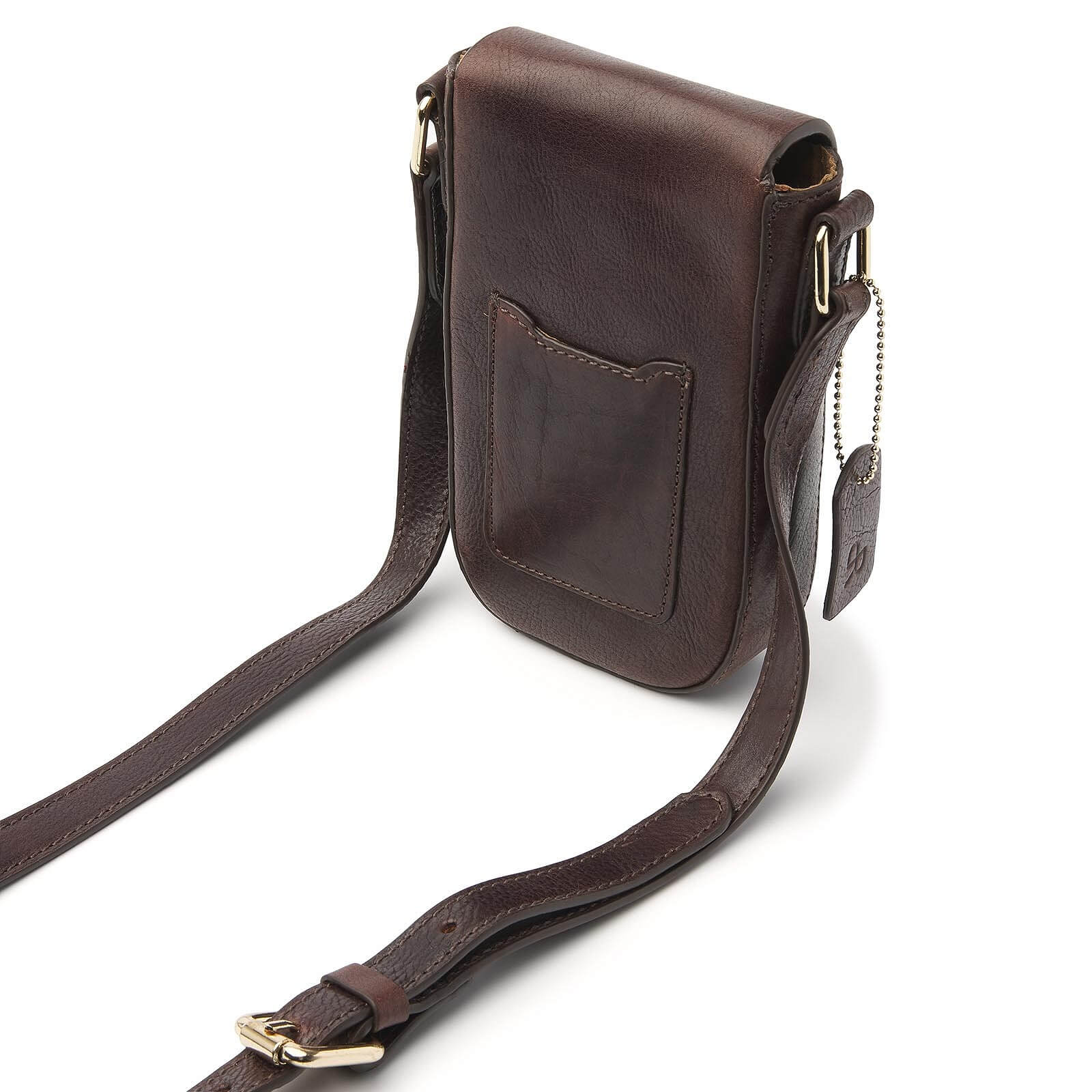 dR Amsterdam leren crossbody tas Milan voor dames 283706 bruin achterkant