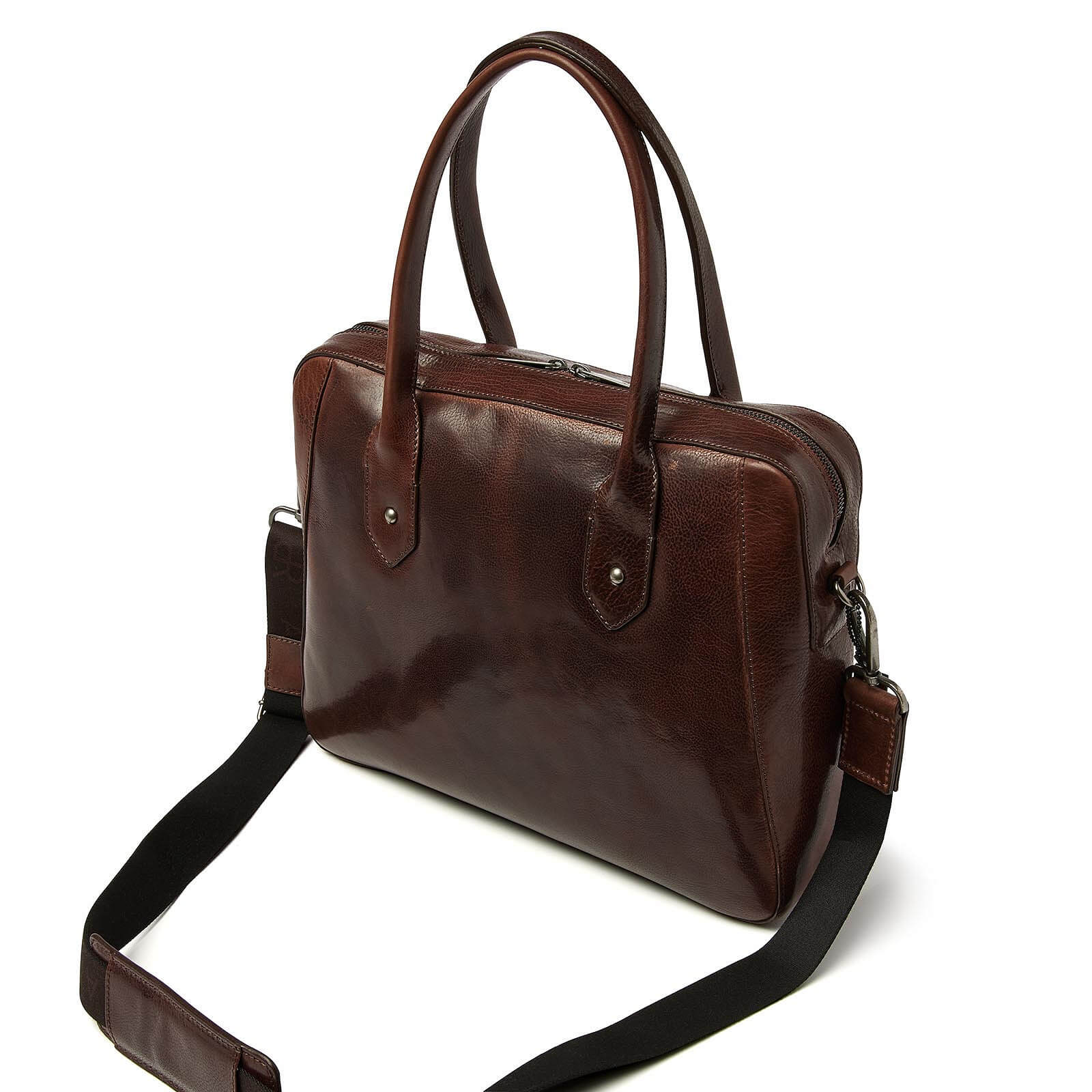 dR Amsterdam laptoptas Milan 283758 voor dames bruin achterkant