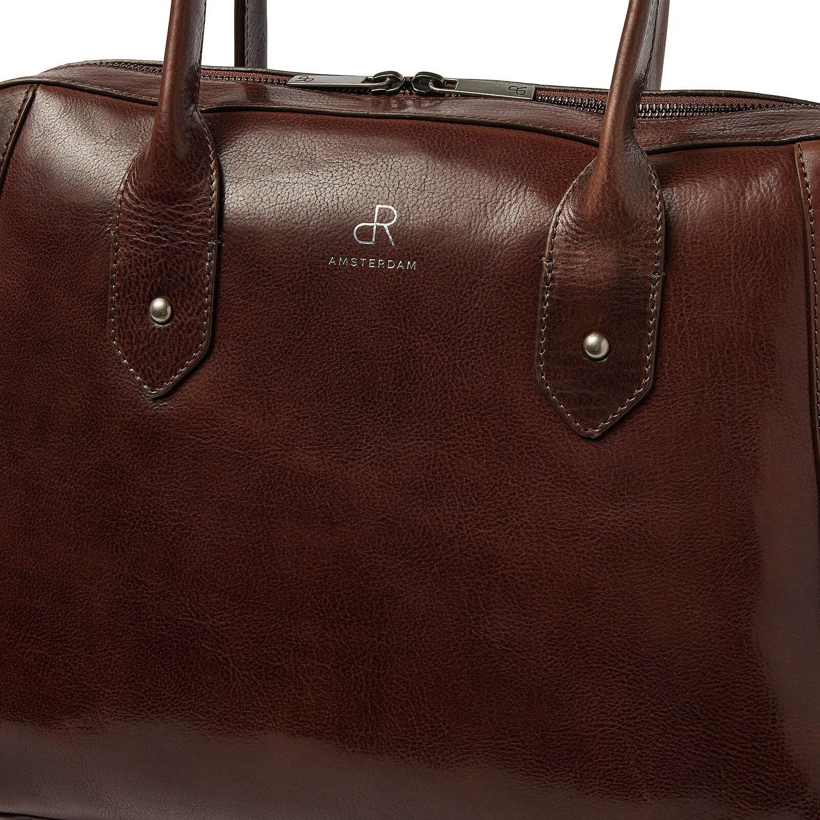 dR Amsterdam laptoptas Milan 283758 voor dames bruin logo