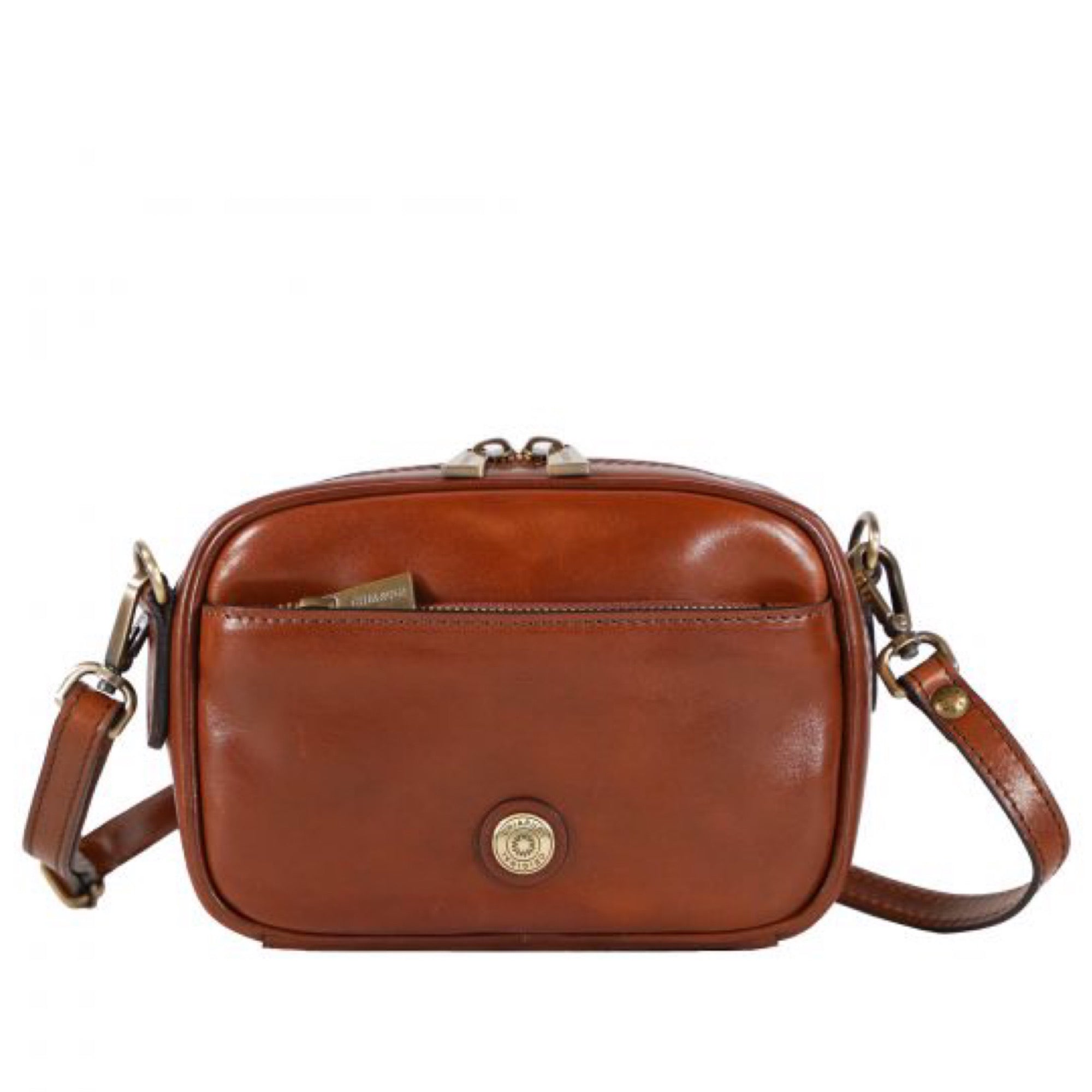 Chiarugi crossbody tas leer Classic 3445 bruin