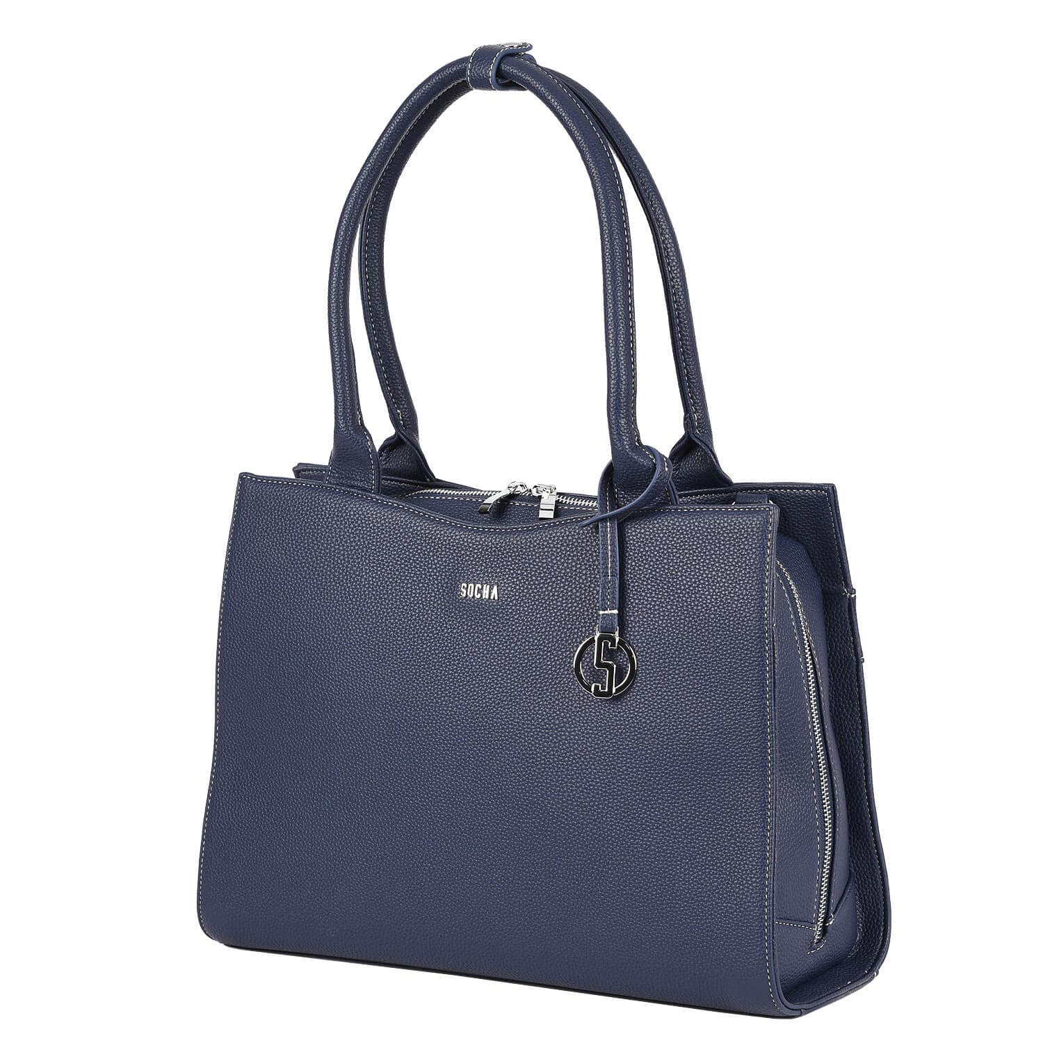 Socha laptoptas Midi 14 voor dames 4029276048772 navy blue voorkant