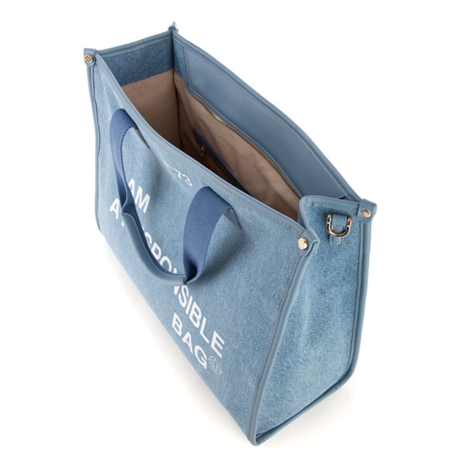 V°73 Shopper RESPONSIBILITY BIS voor dames 73BS6AF01 denim binnenkant