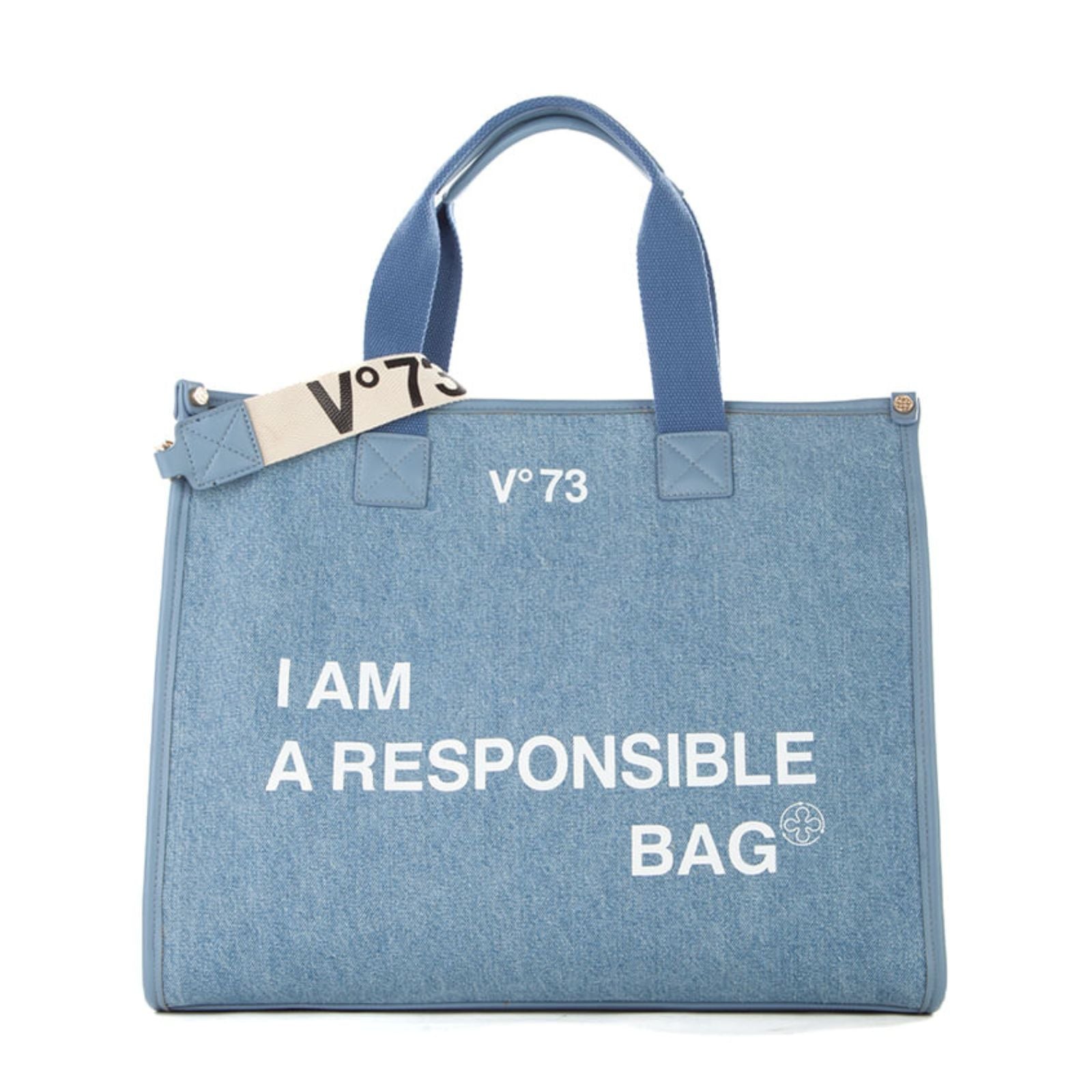 V°73 Shopper RESPONSIBILITY BIS voor dames 73BS6AF01 denim 