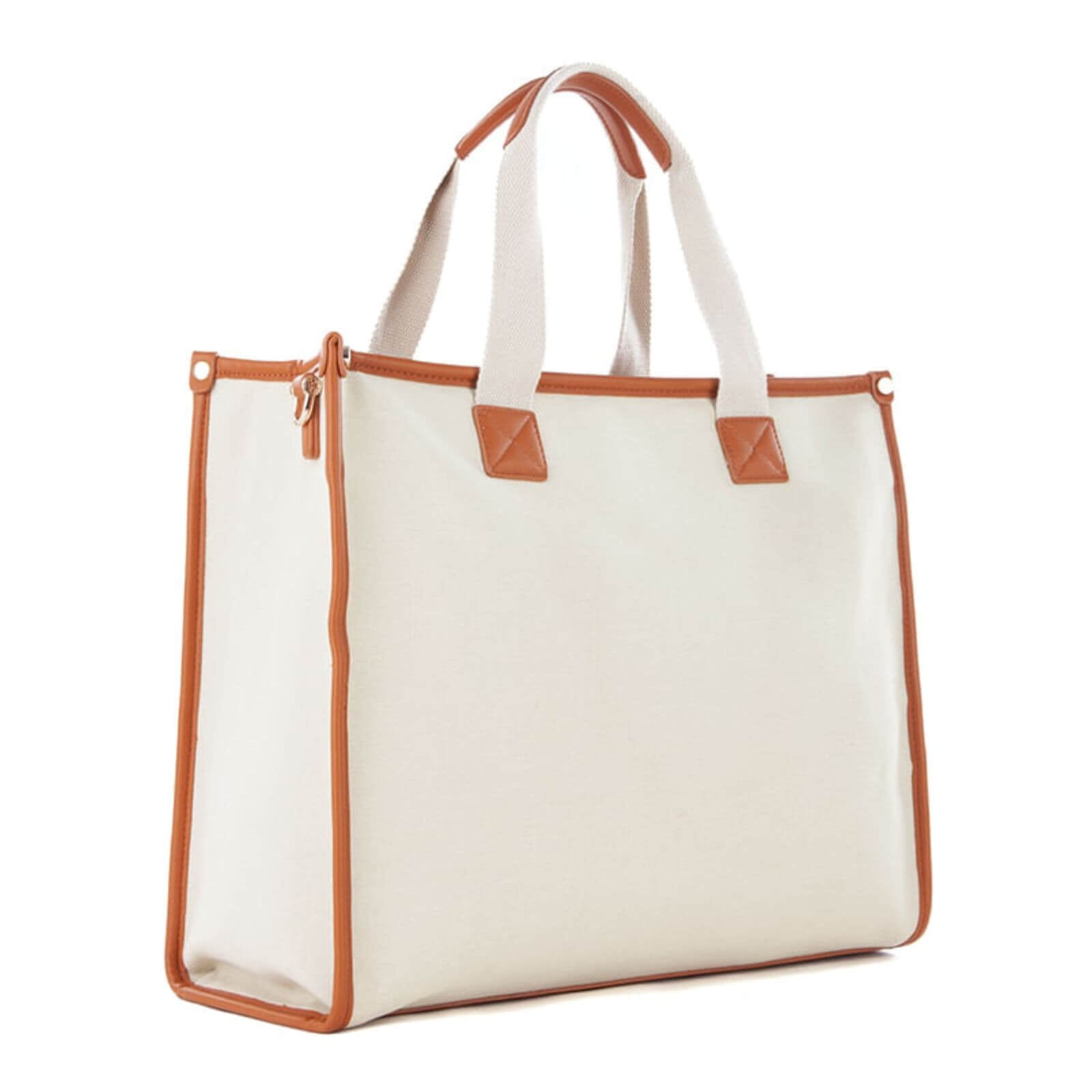 V°73 Shopper RESPONSIBILITY BIS voor dames 73BS6AF01  NATURAL / LEATHER achterkant