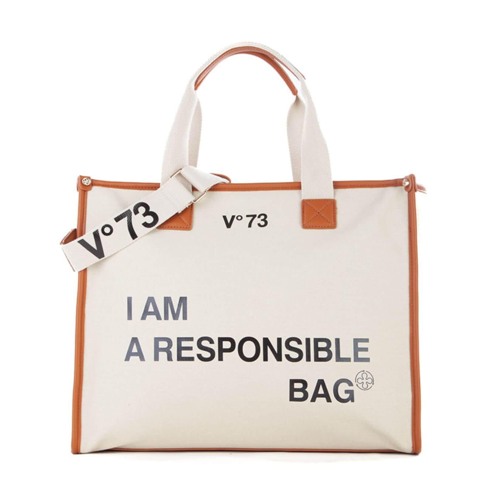 V°73 Shopper RESPONSIBILITY BIS voor dames 73BS6AF01  NATURAL / LEATHER 