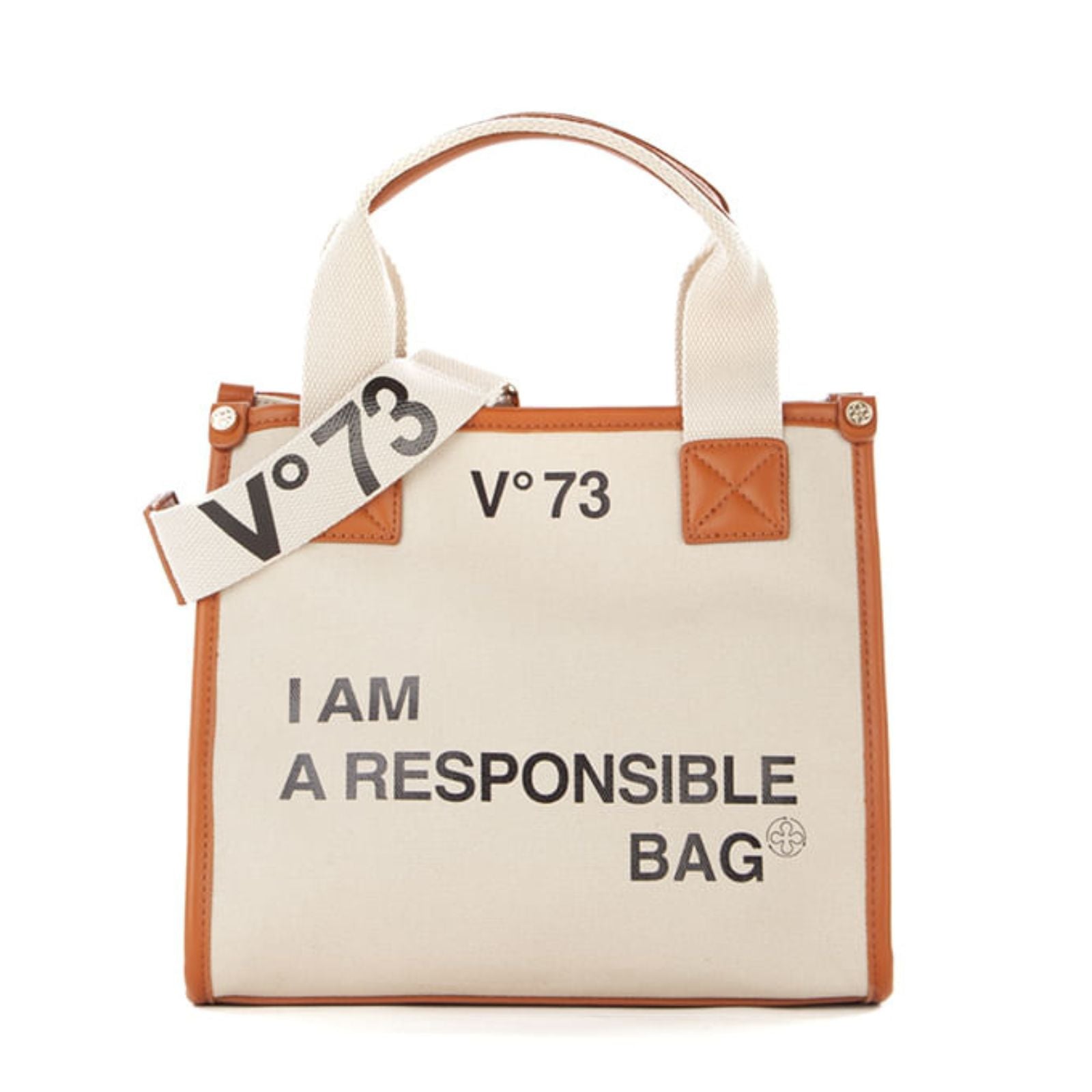 V°73 Handtas RESPONSIBILITY voor dames 73BS6AF02 BIS NATURAL / LEATHER