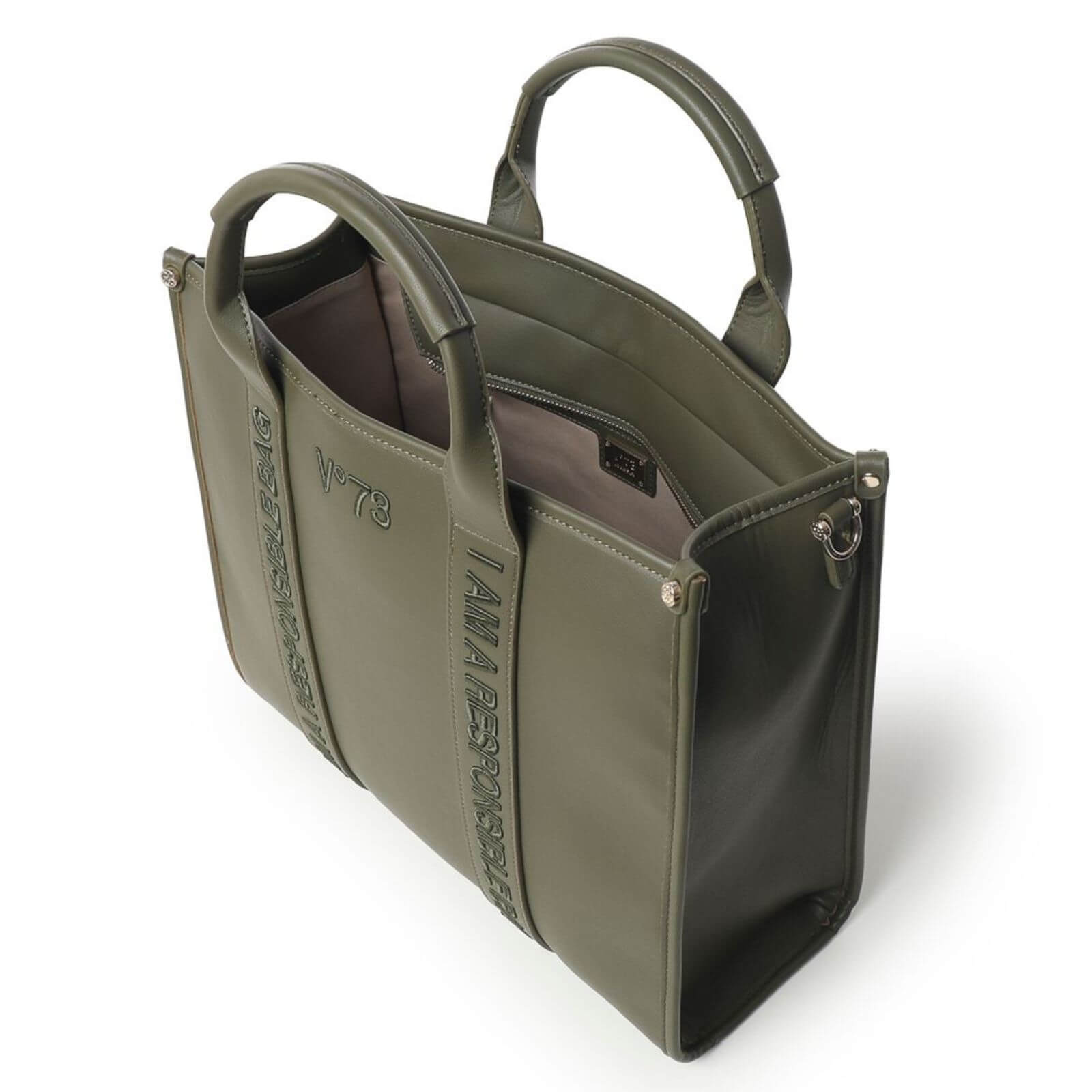 V°73 Shopper ECHO 73 voor dames 73BS7HD01 groen binnenkant