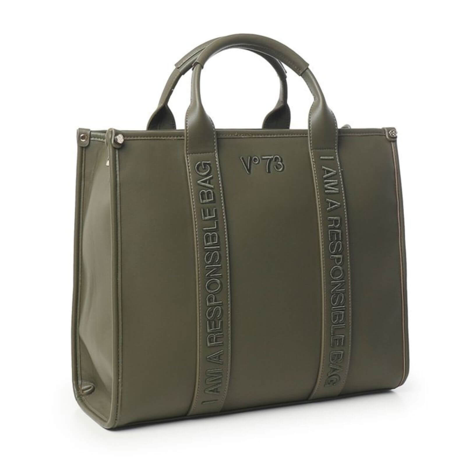 V°73 Shopper ECHO 73 voor dames 73BS7HD01 groen zijkant