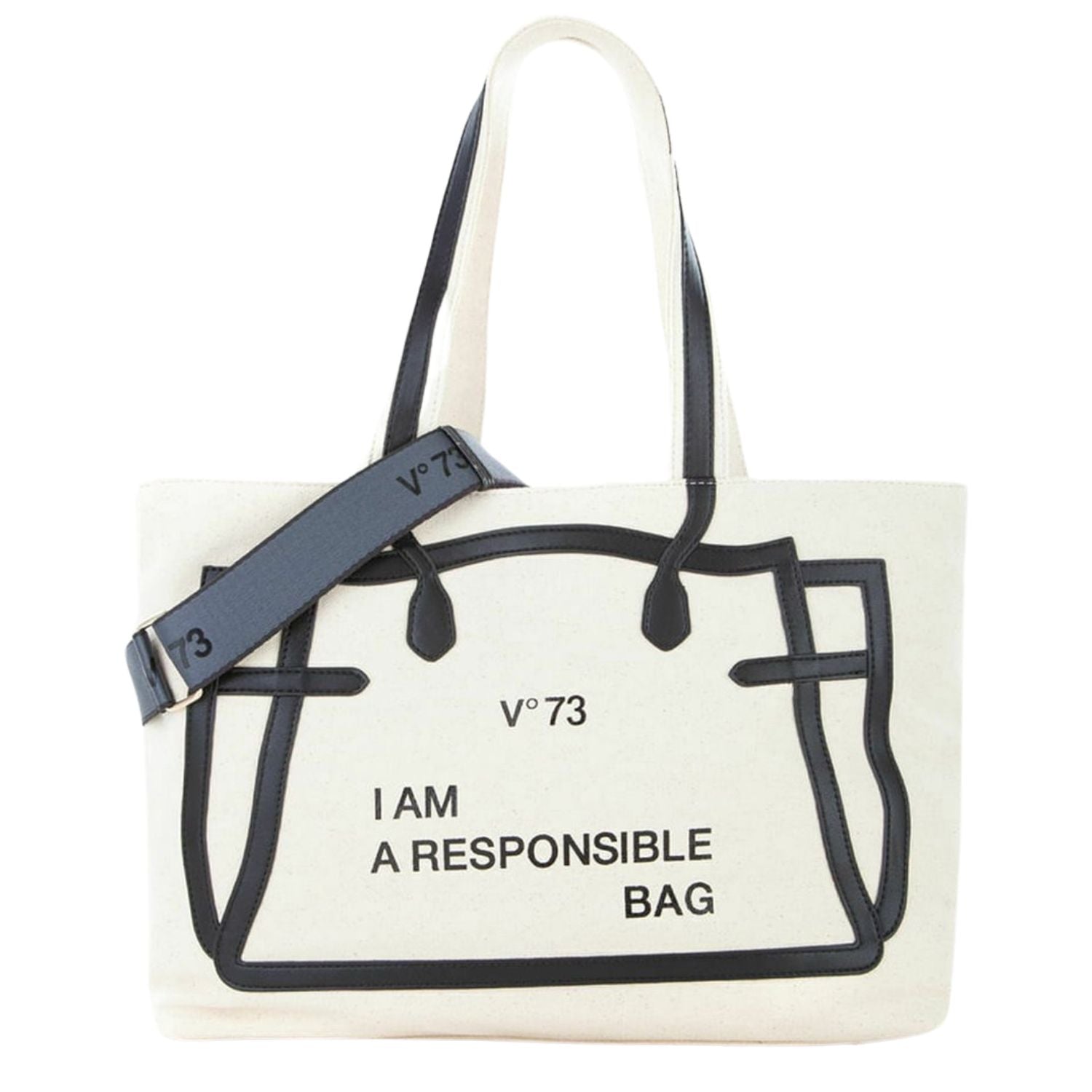 V°73 Shopper RESPONSIBILITY MUST voor dames 73BS7UH01 naturale nero 