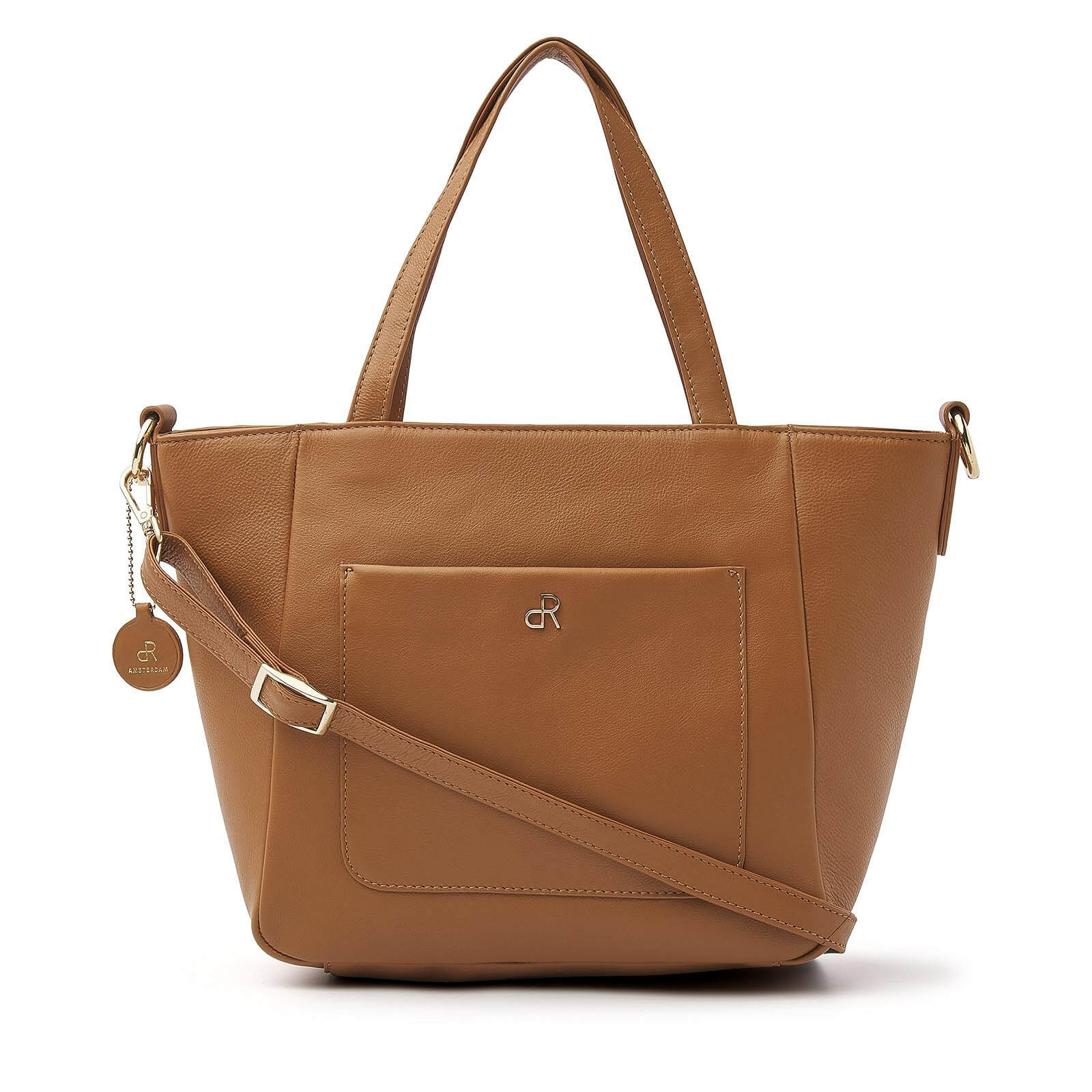 dR Amsterdam leren handtas Faggio voor dames 903710 cognac