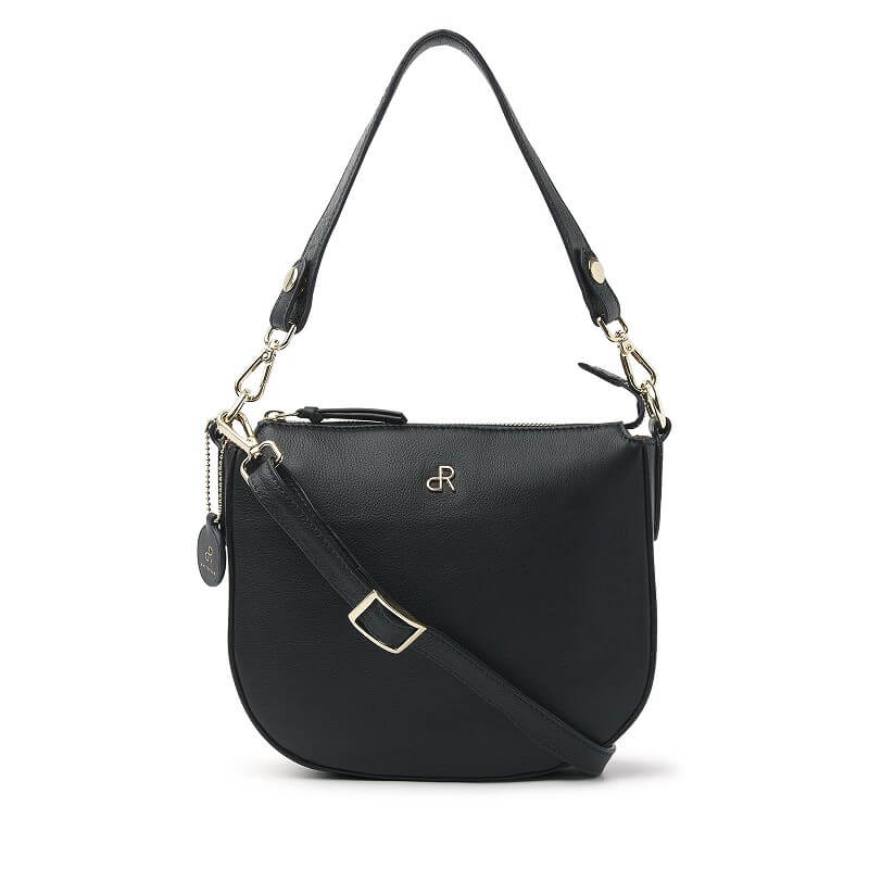 dR Amsterdam leren schoudertas Faggio voor dames 903711 donkerblauw