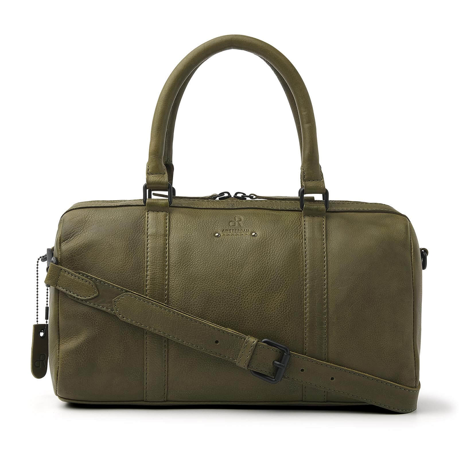 dR Amsterdam leren handtas Tampa voor dames 933726 groen