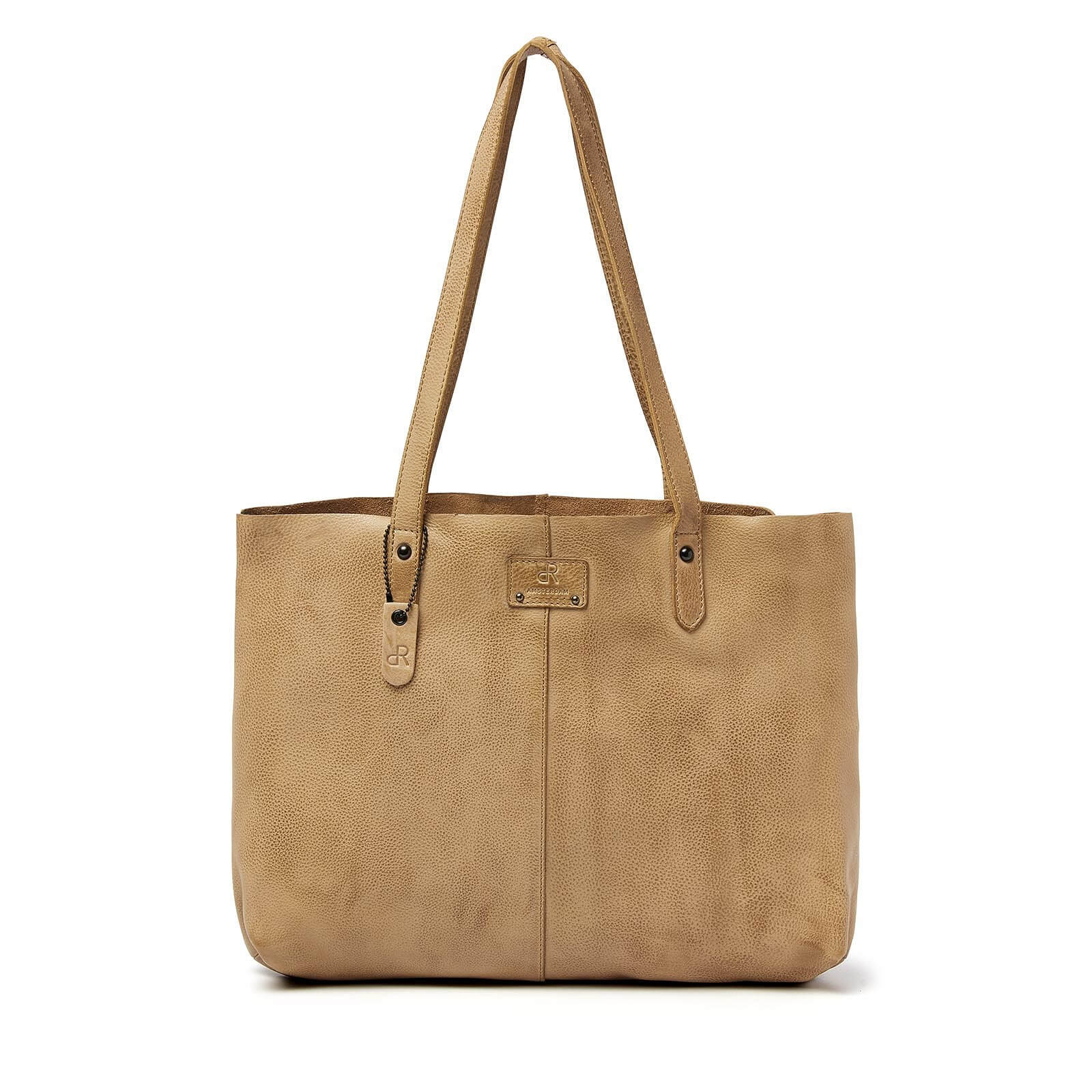 dR Amsterdam leren shopper Tampa voor dames 933727 beige