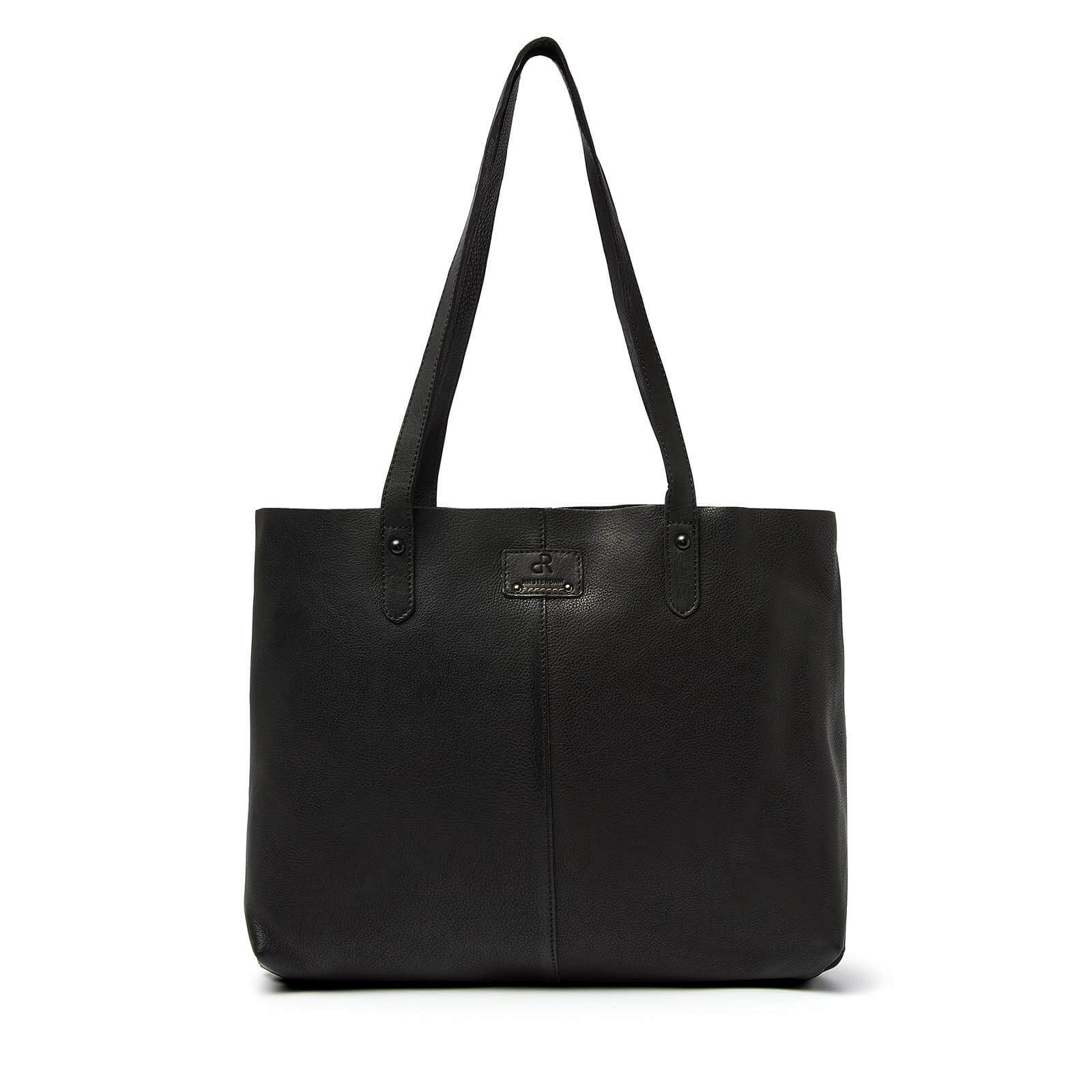 dR Amsterdam leren shopper Tampa voor dames 933727 zwart