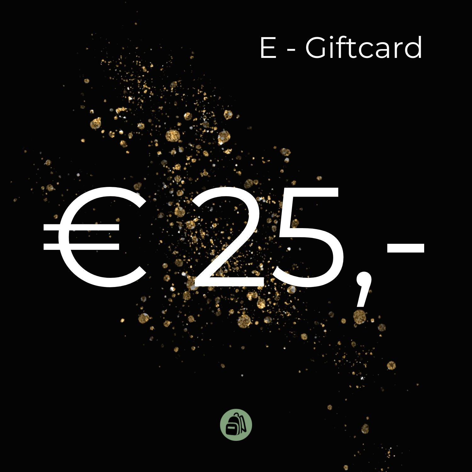 E-giftcard 25 euro de tassenzaak