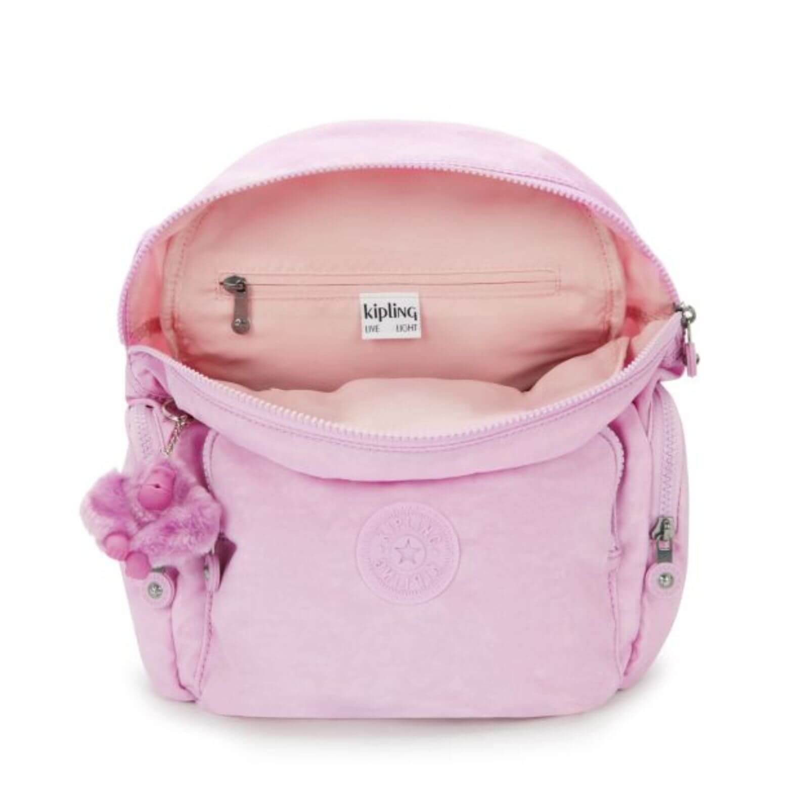 Kipling Rugtas CITY ZIP S voor dames KPKI3523R2C1  Blooming Pink binnenkant