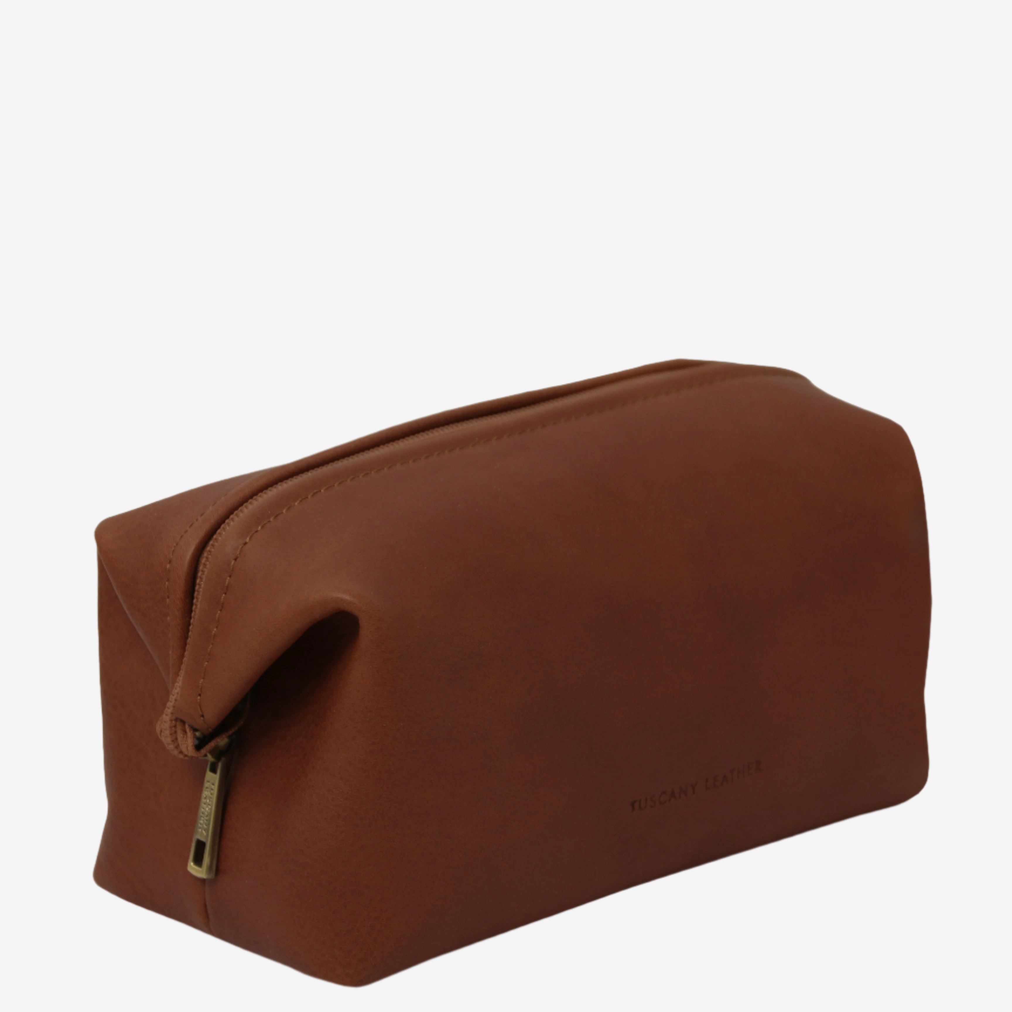 Tuscany Leather toilettassen Smarty S TL141220 brown zijkant