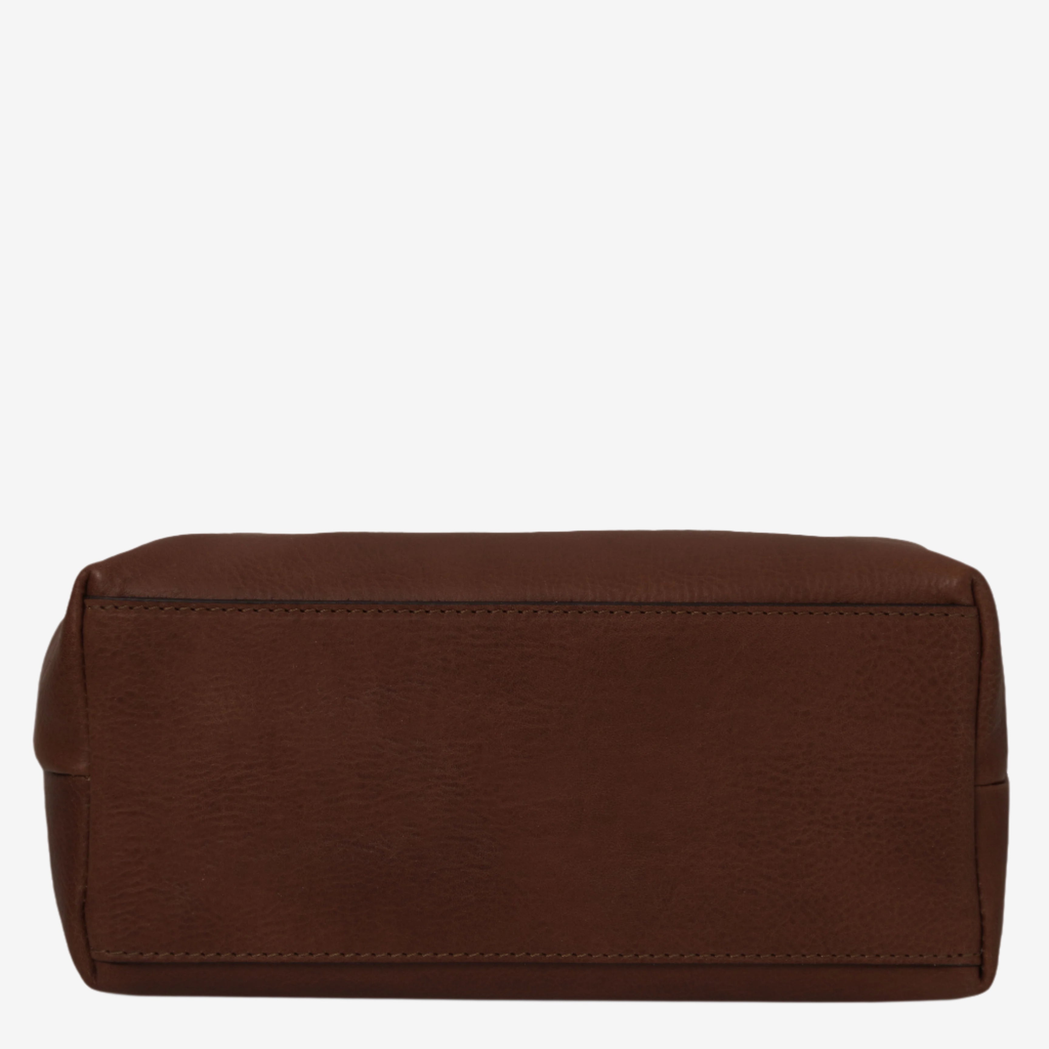 Tuscany Leather toilettassen Smarty S TL141220 dark brown onderkant