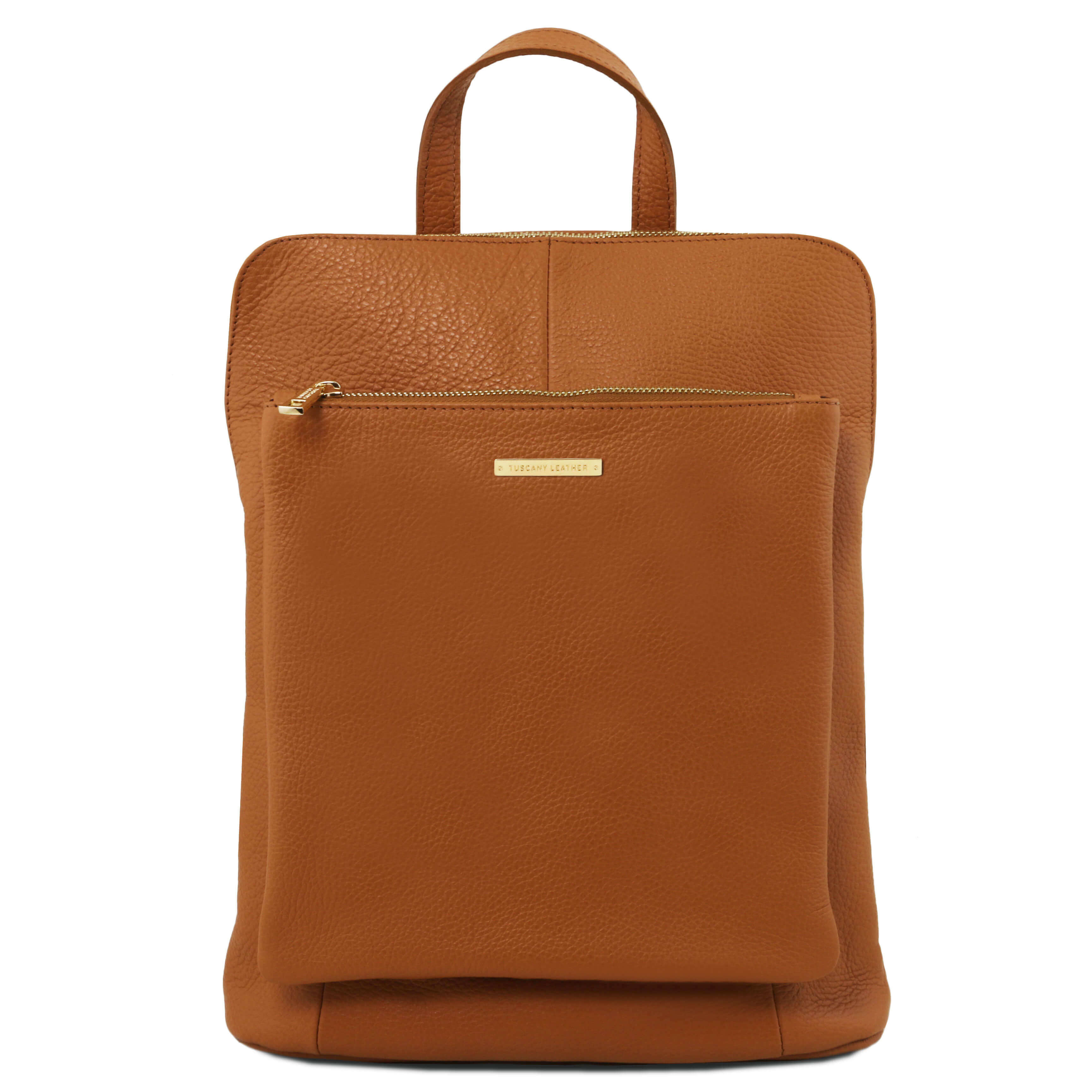 Tuscany Leather leren rugtas TL Bag voor dames TL141682 cognac