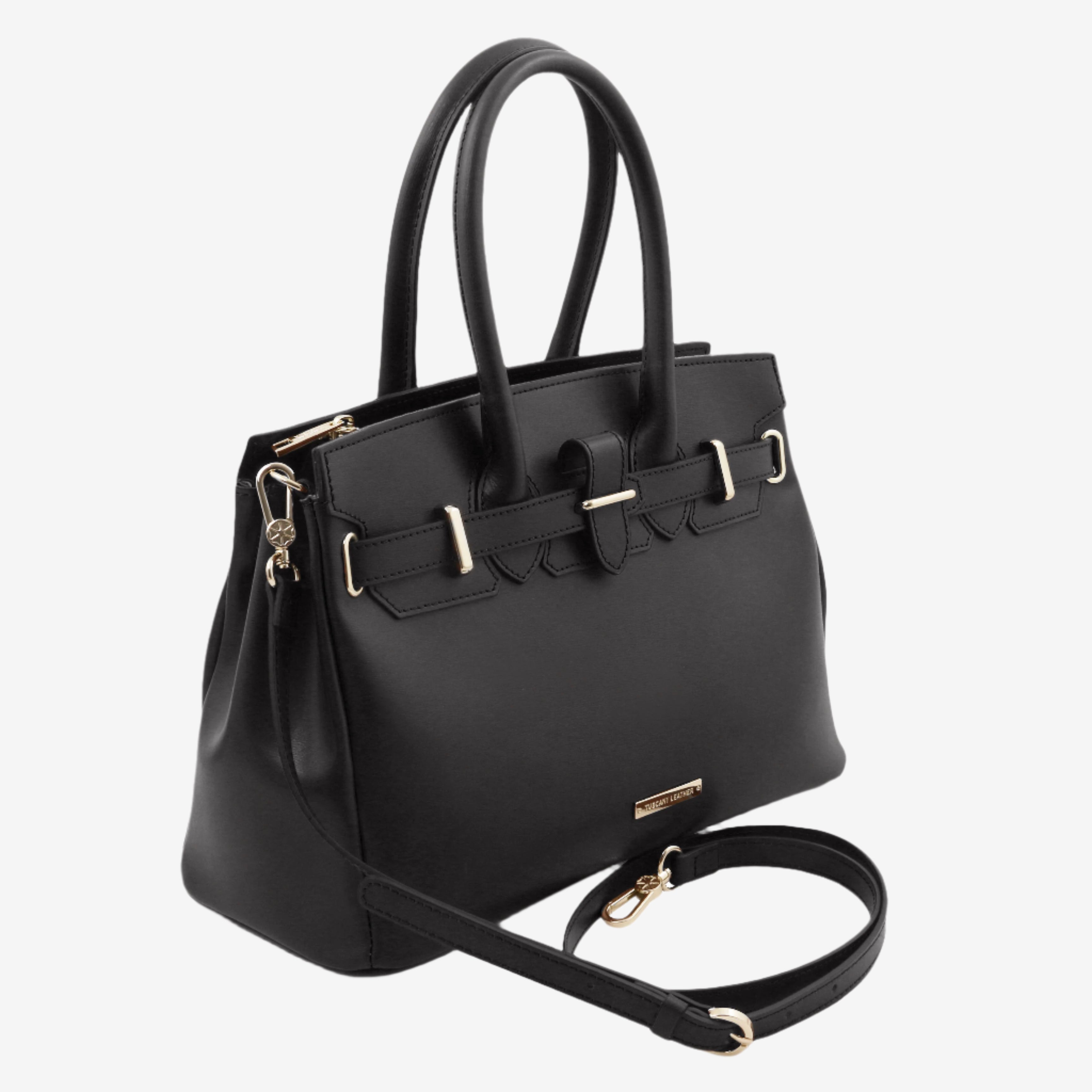 Tuscany Leather handtassen dames TL Bag TL142174 black zijkant