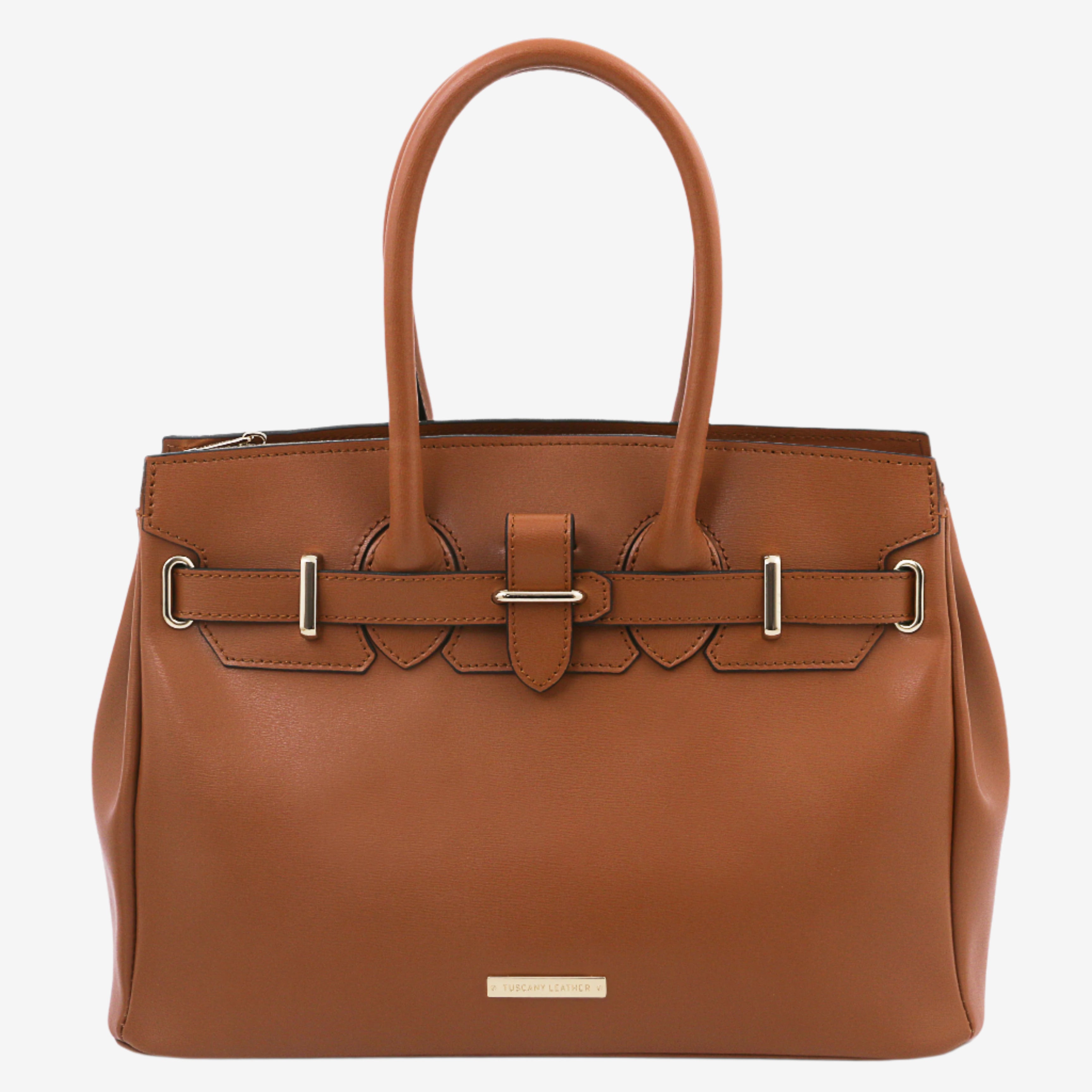 Tuscany Leather handtassen dames TL Bag TL142174 cognac