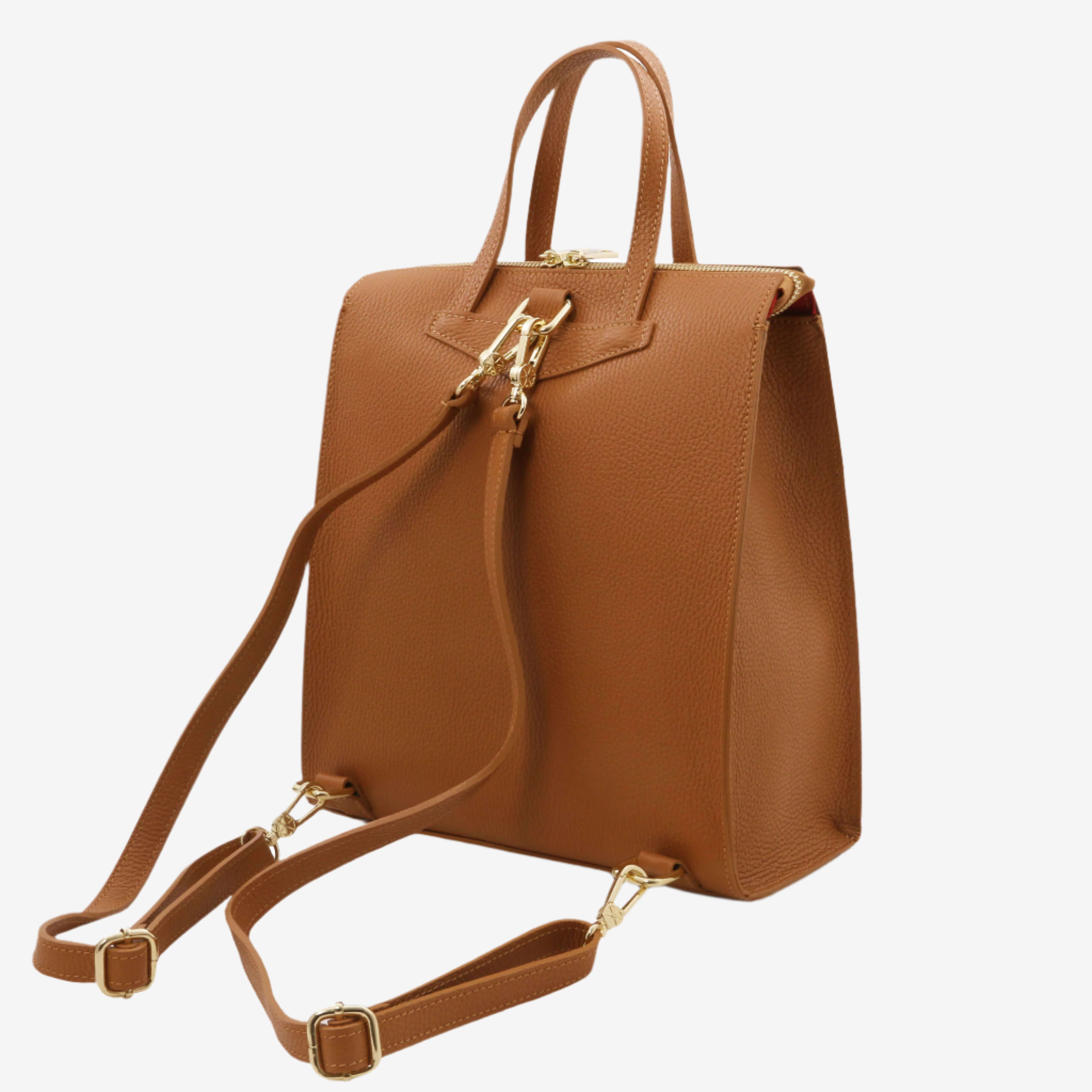 Tuscany Leather rugtassen dames TL Bag TL142211 cognac achterkant