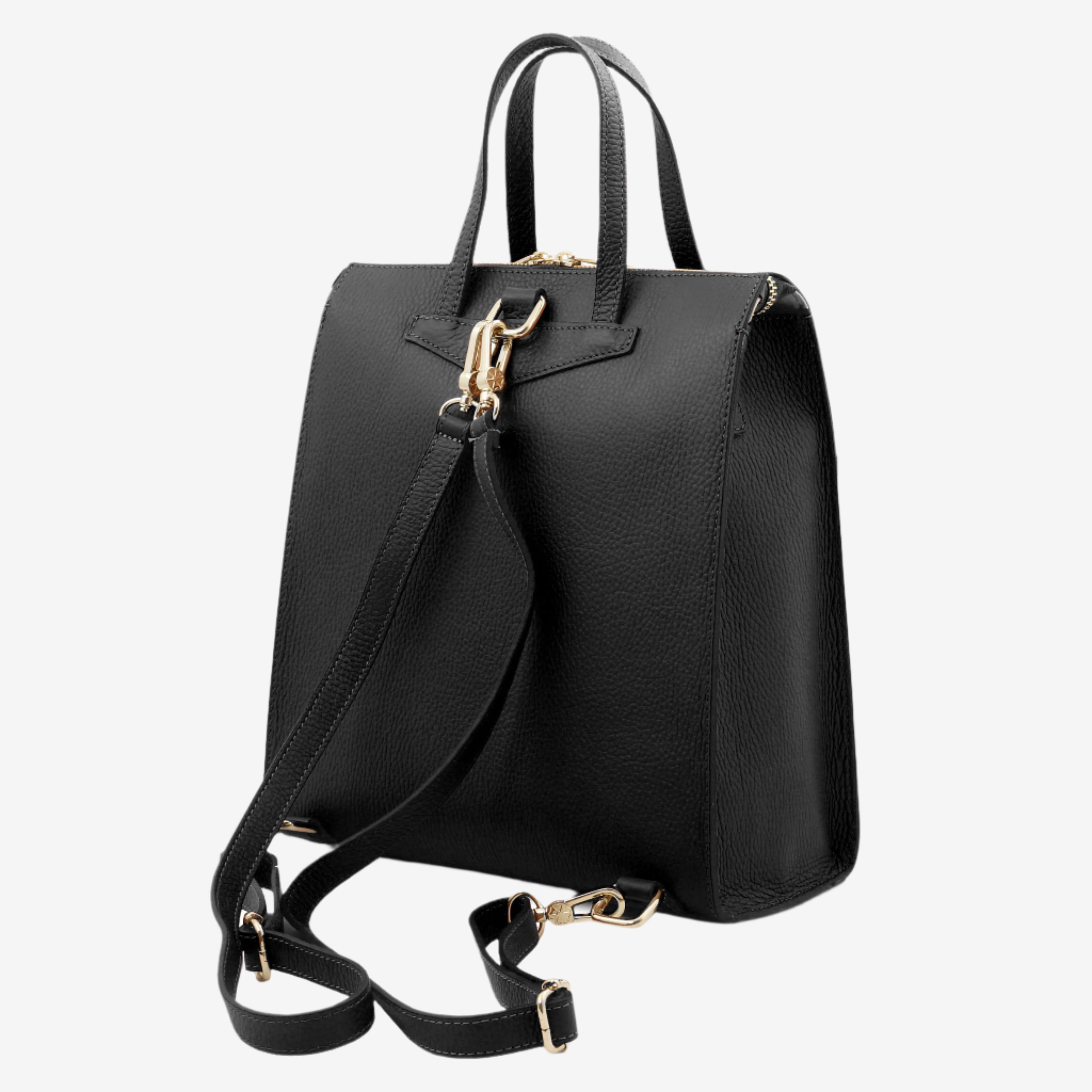 Tuscany Leather rugtassen dames TL Bag TL142211 zwart achterkant