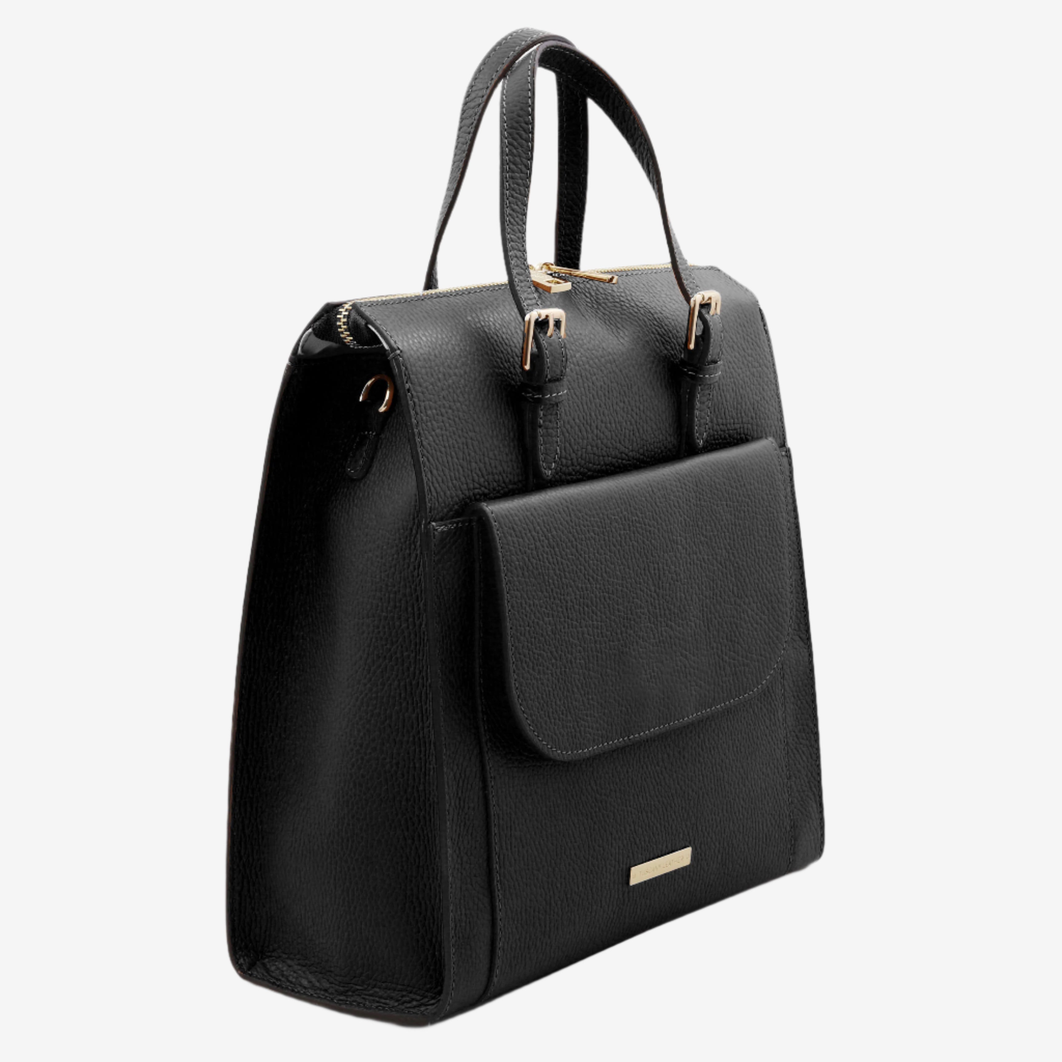 Tuscany Leather rugtassen dames TL Bag TL142211 zwart zijkant