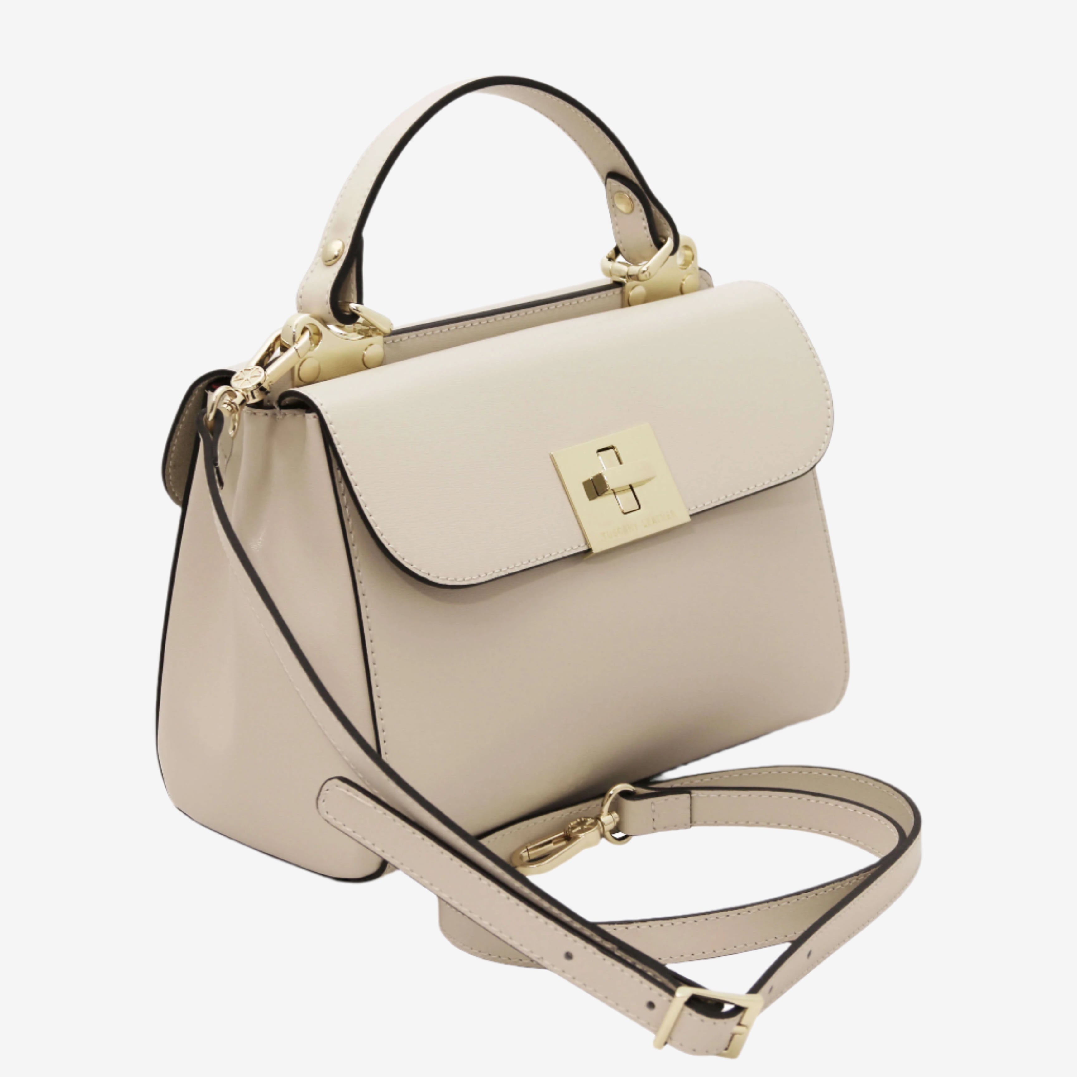 Tuscany Leather handtassen dames Armonia TL142286 beige zijkant en voorkant