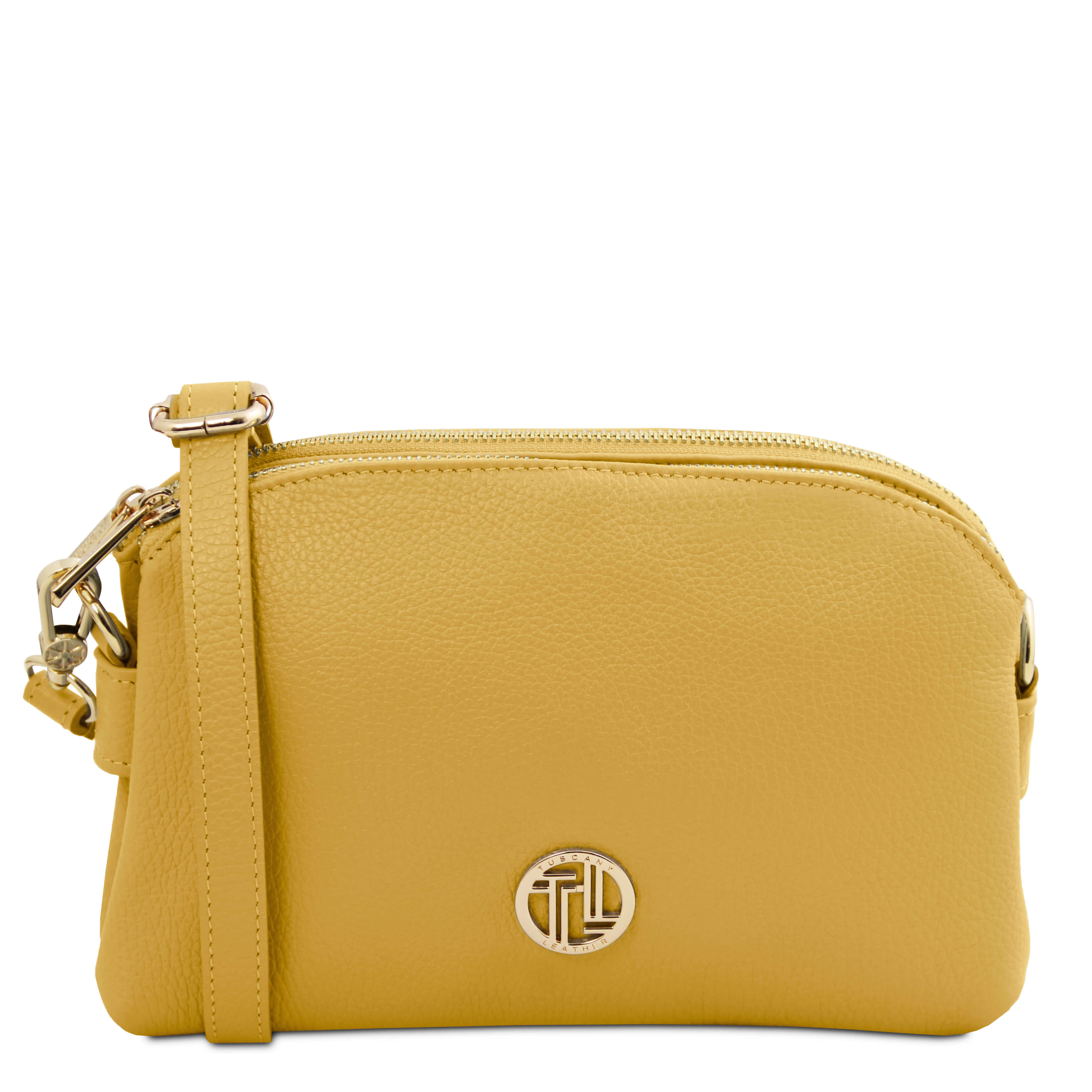 Tuscany Leather leren crossbody tas LILY voor dames TL142375 geel
