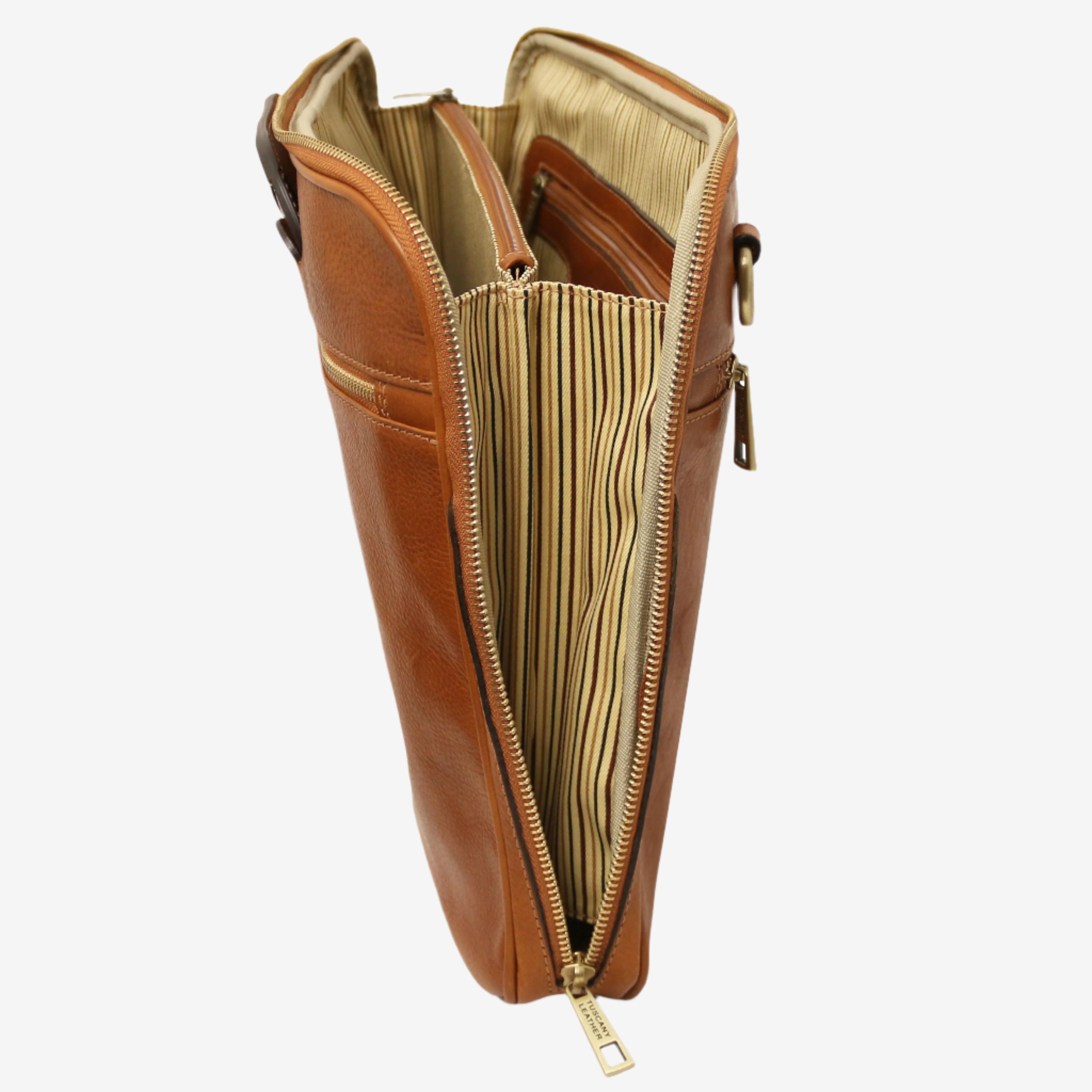 Tuscany Leather aktetassen heren Caserta TL142449 Natural zijkant