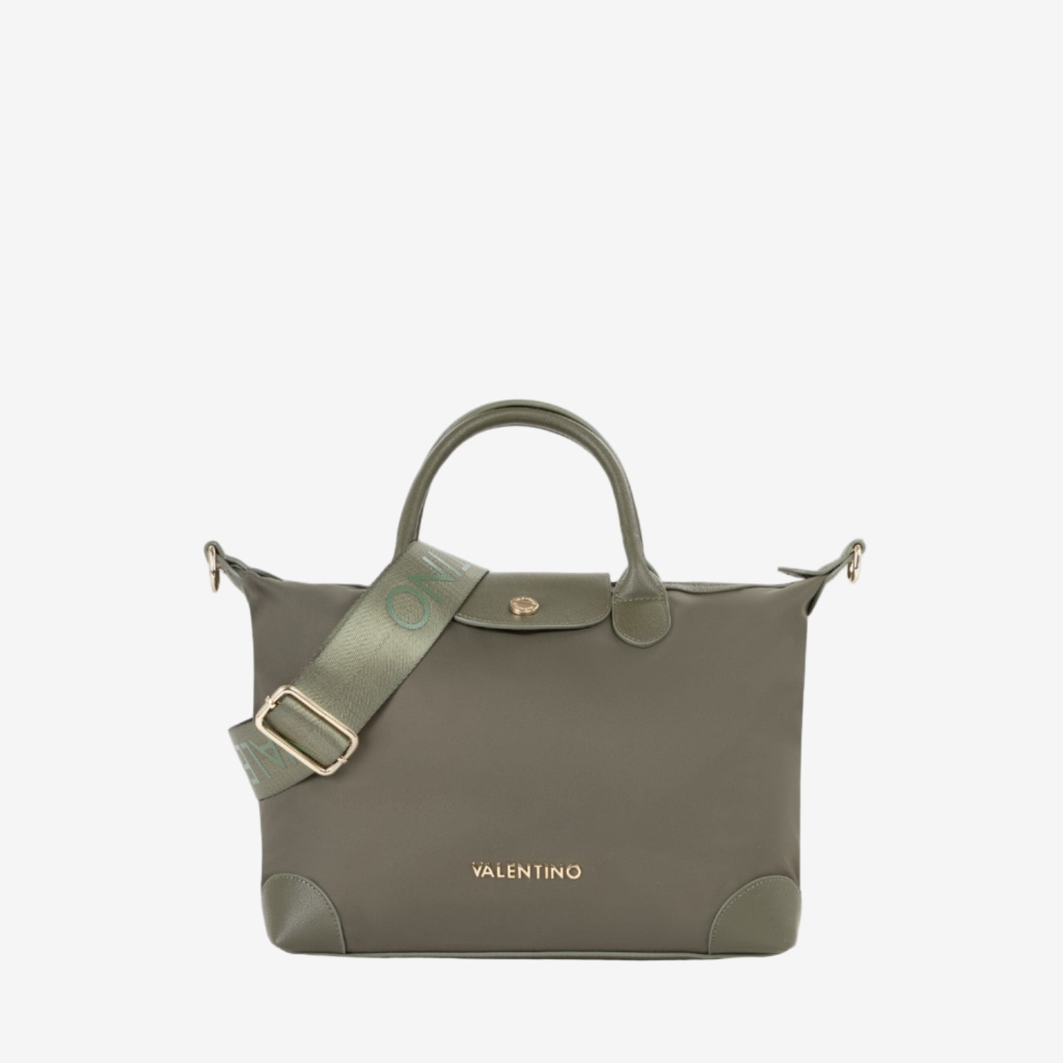 Valentino Bags handtassen dames Jolly Re VBS9JX23 Groen voorkant brede schouderband