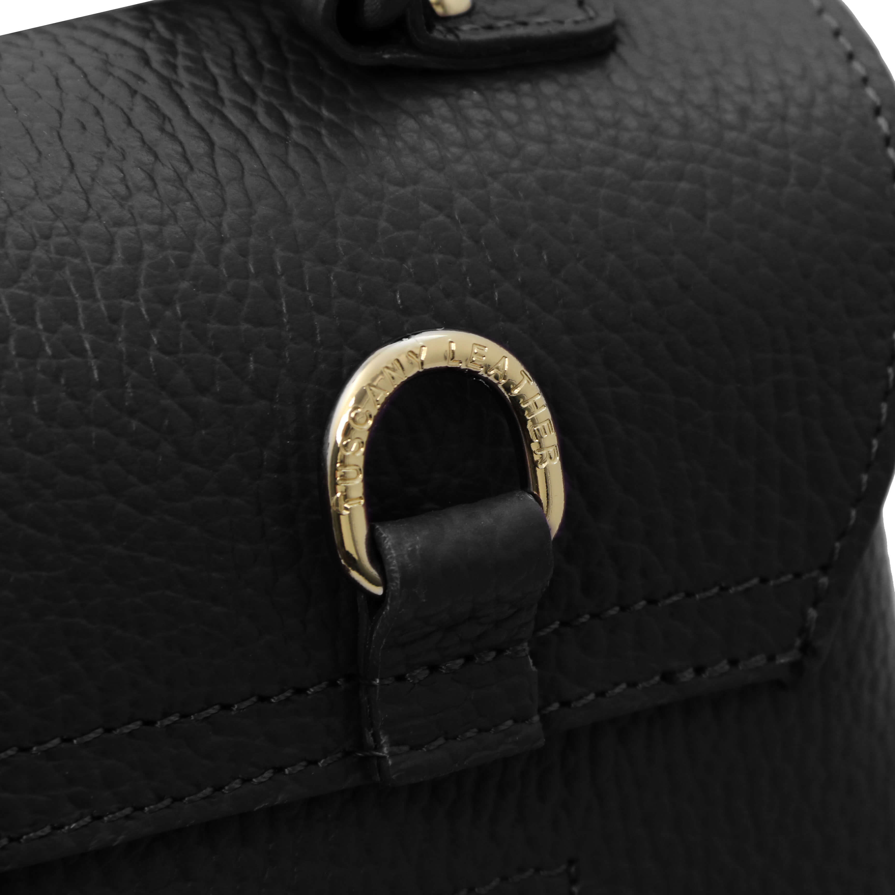 Tuscany Leather leren rugtas / handtas SILENE voor dames tl142152 zwart materiaal
