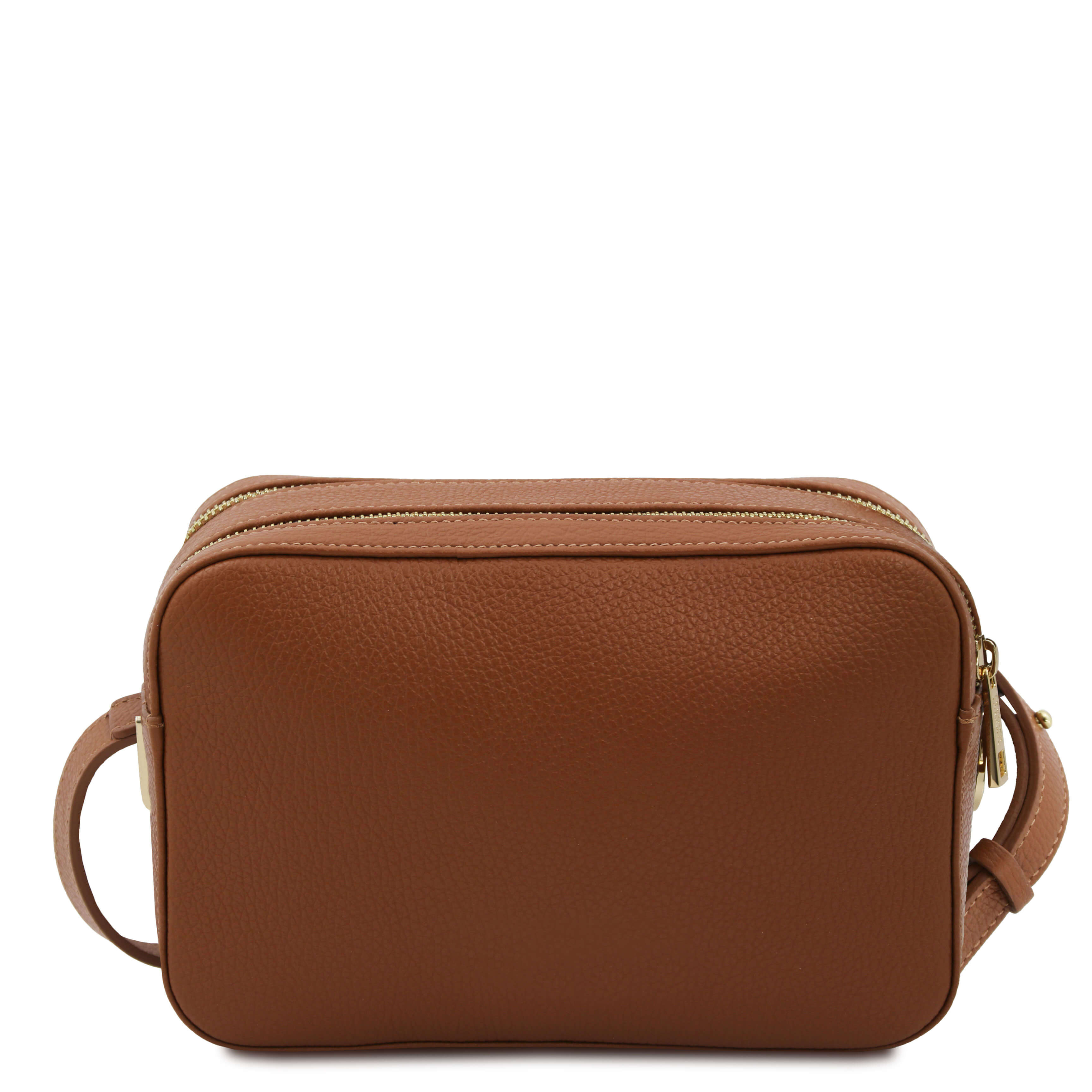 Tuscany Leather leren crossbody tas TL Bag voor dames tl142290 cognac achterkant
