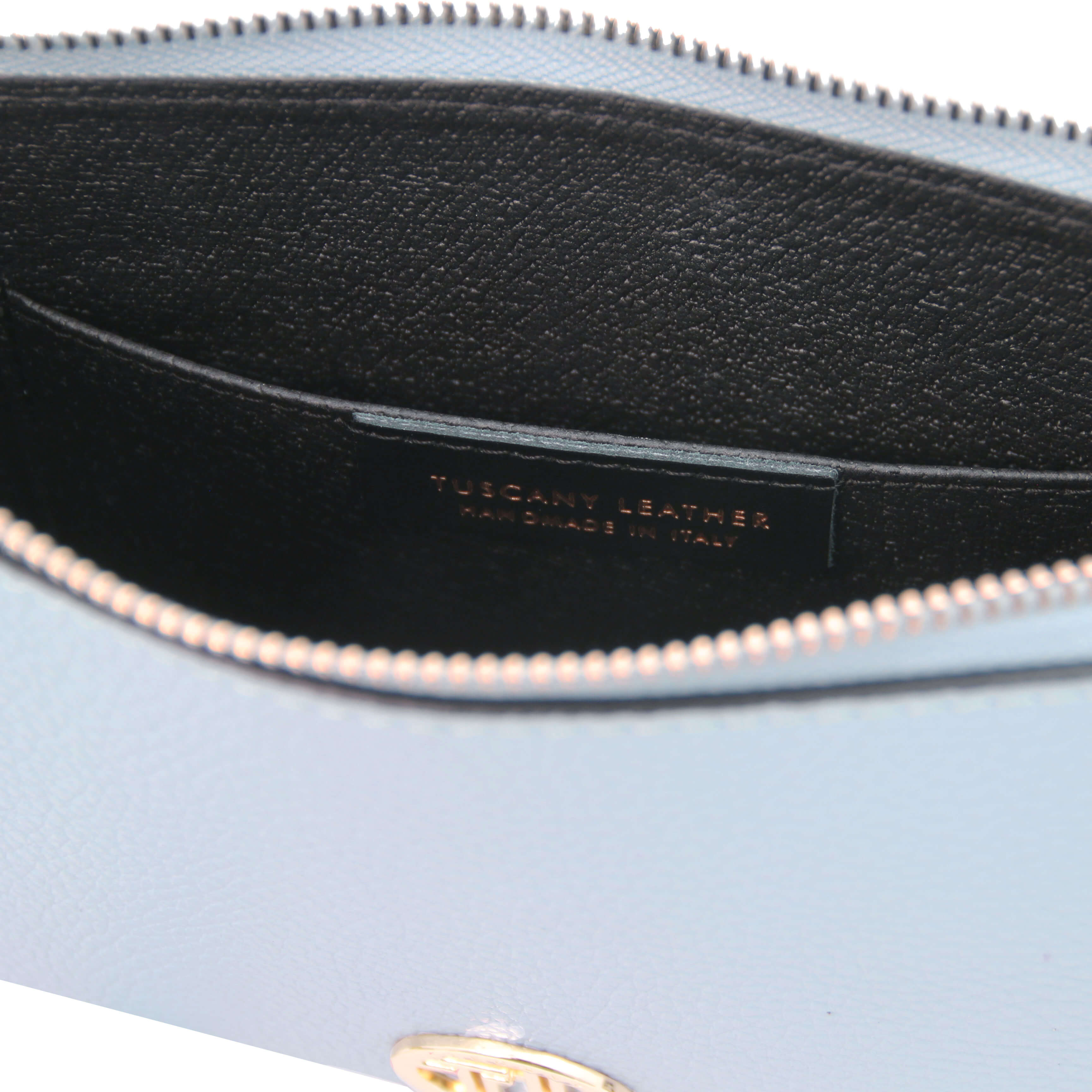 Tuscany Leather leren clutch PERLA voor dames tl142353 blauw binnenkant