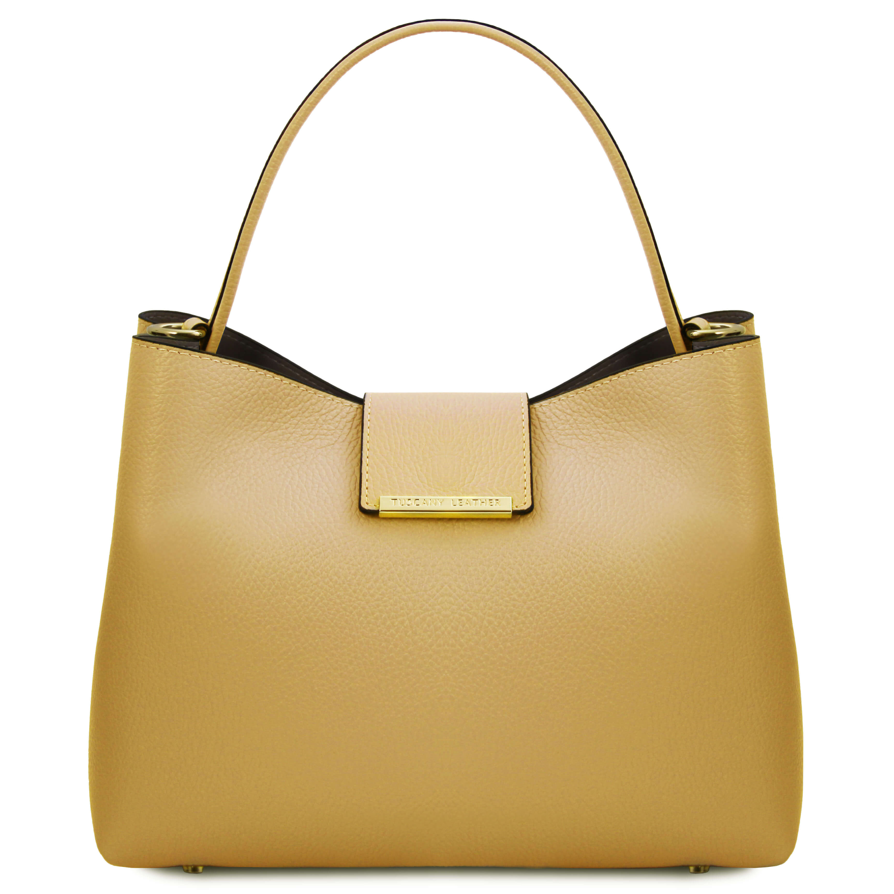 Tuscany Leather leren Handtas CLIO voor dames tl142356 geel