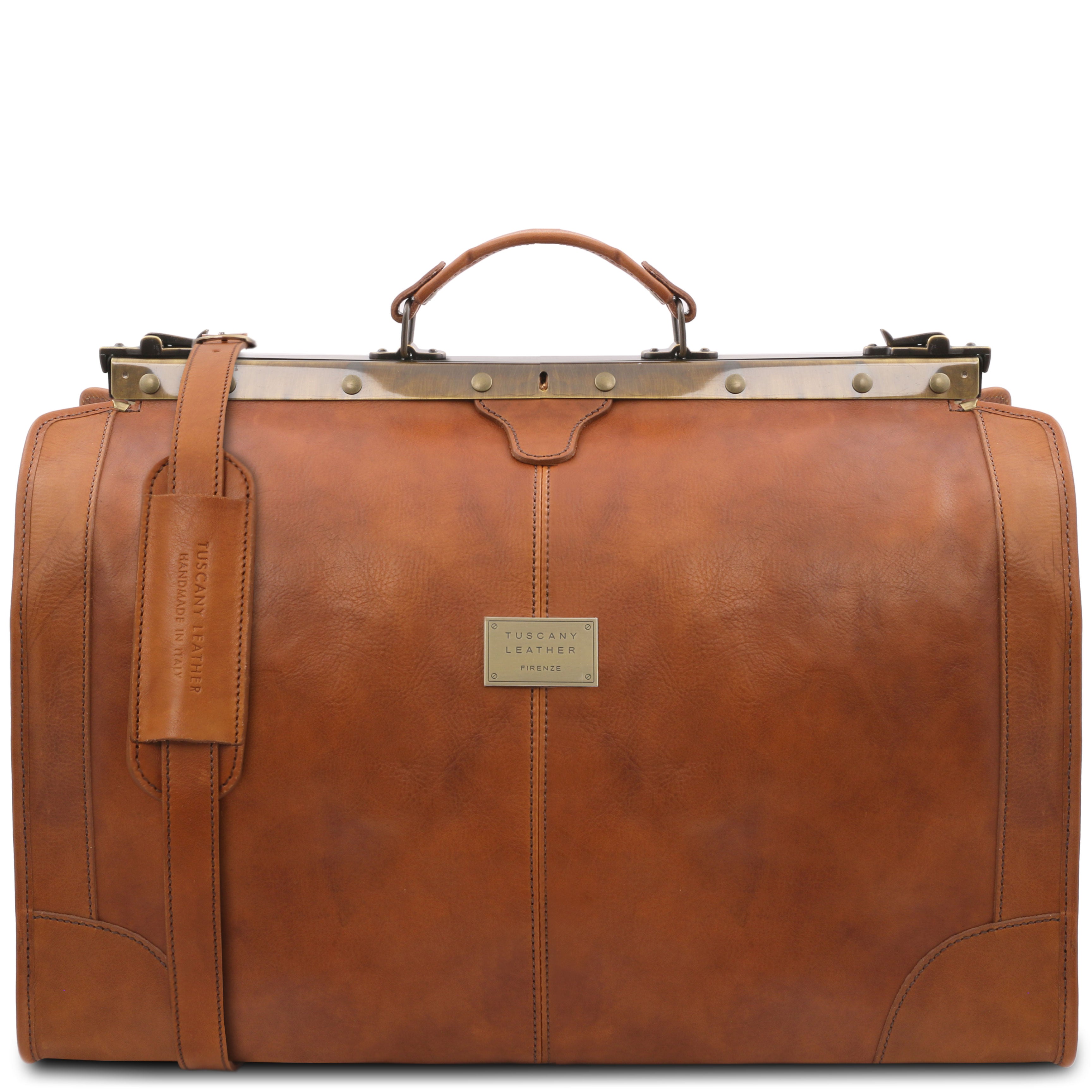 Tuscany Leather leren tas Madrid Gladstone groot formaat cognac