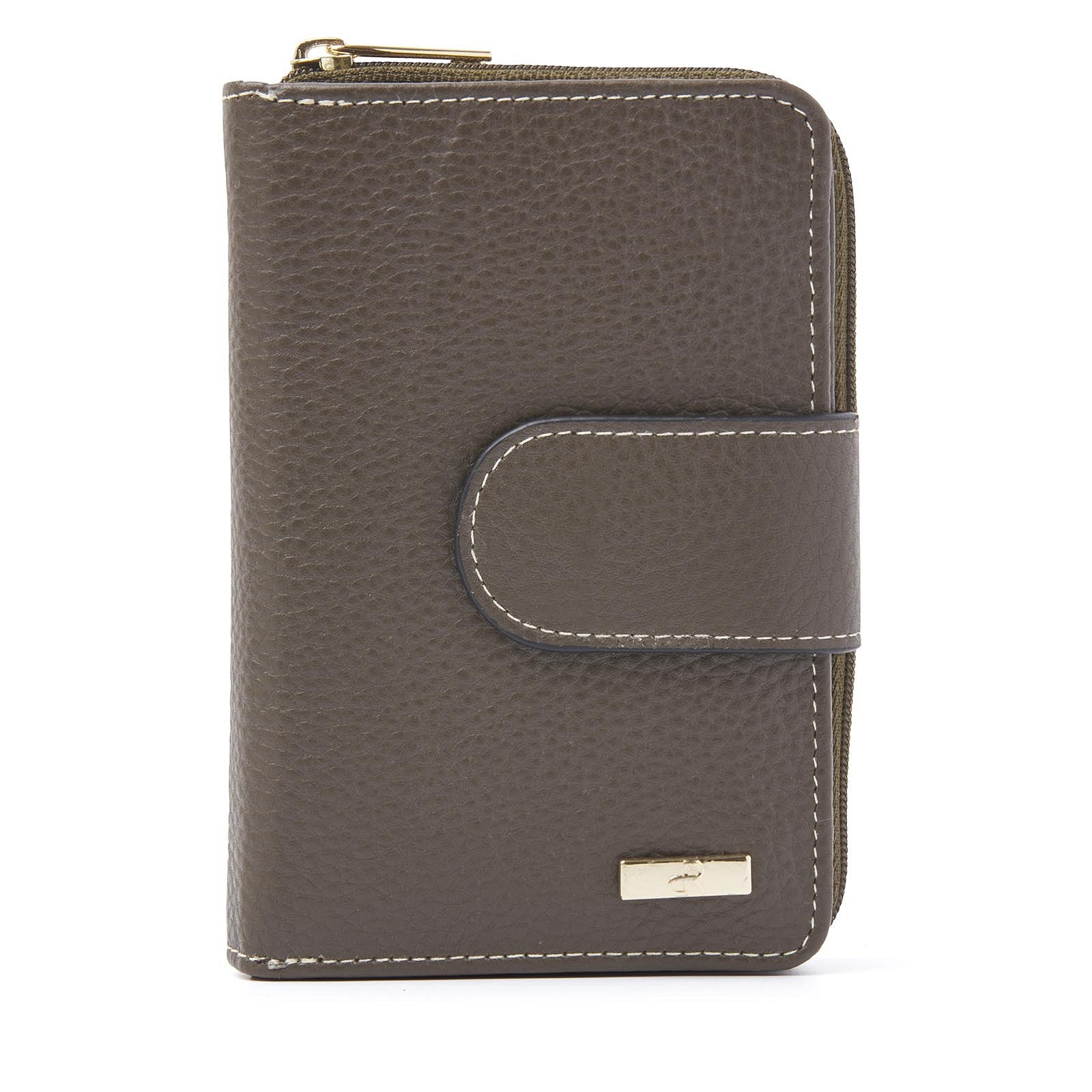 dR Amsterdam portemonnee leer Mint kleur donkertaupe