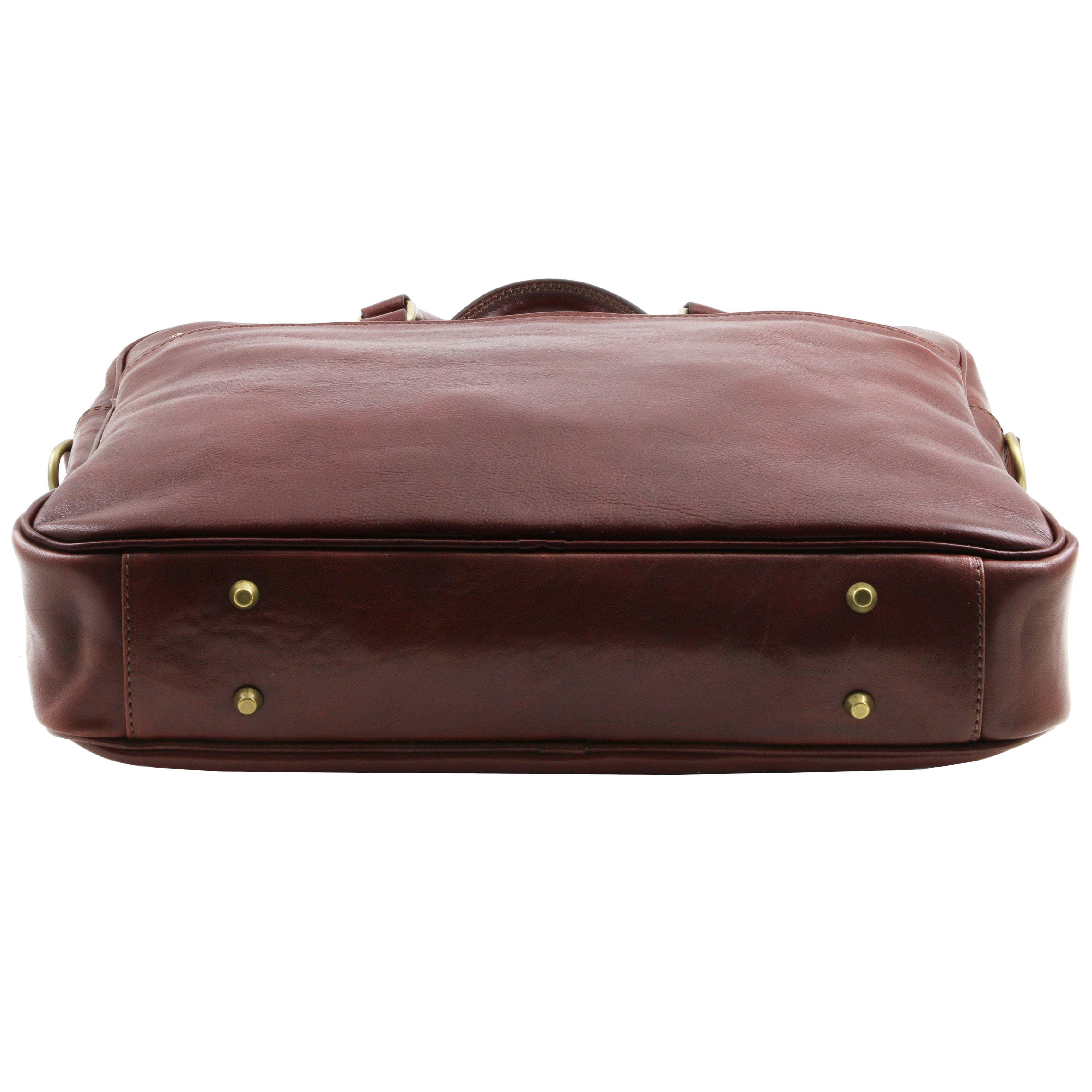 Tuscany Leather laptoptas leer Urbino bruin onderkant