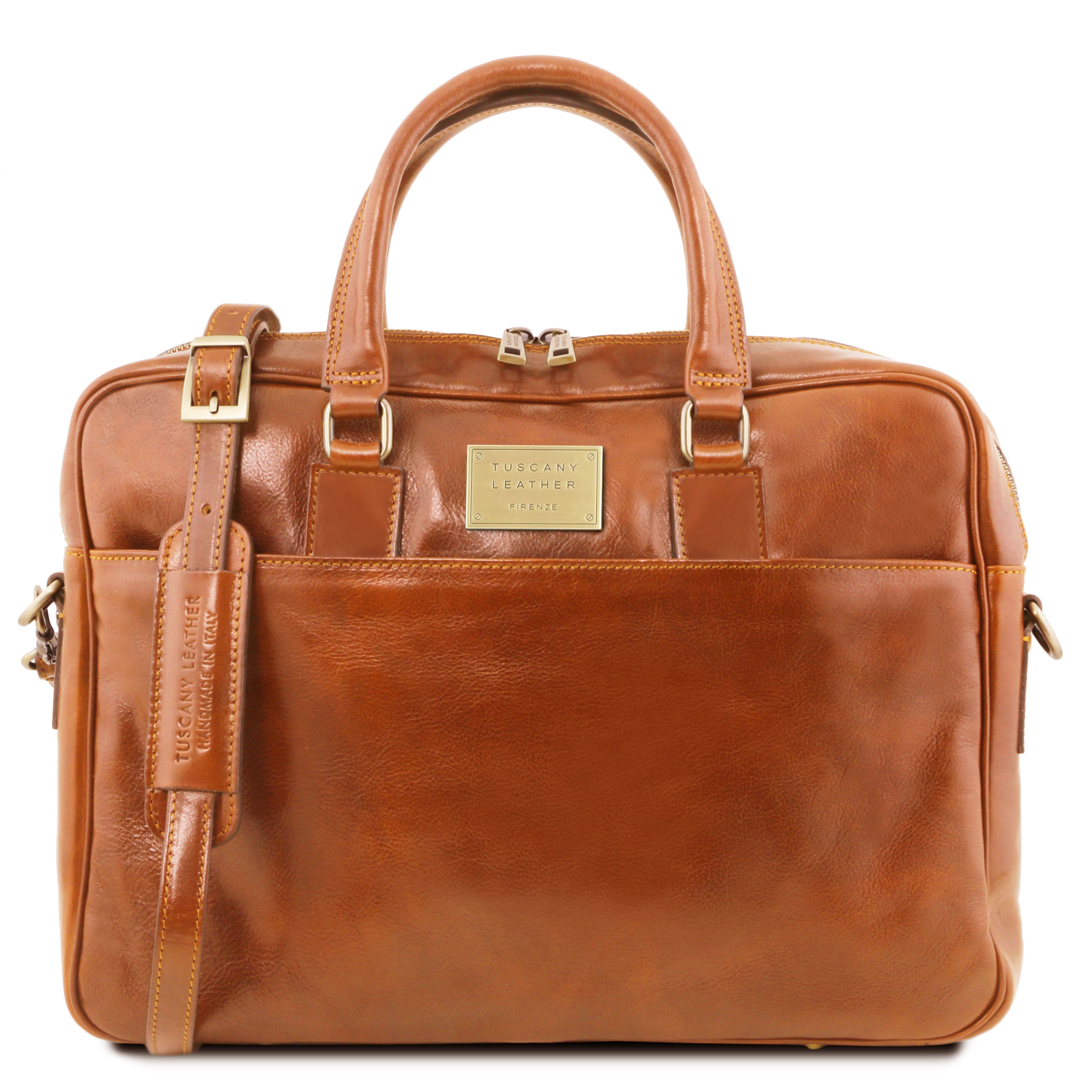 Tuscany Leather laptoptas leer Urbino honey